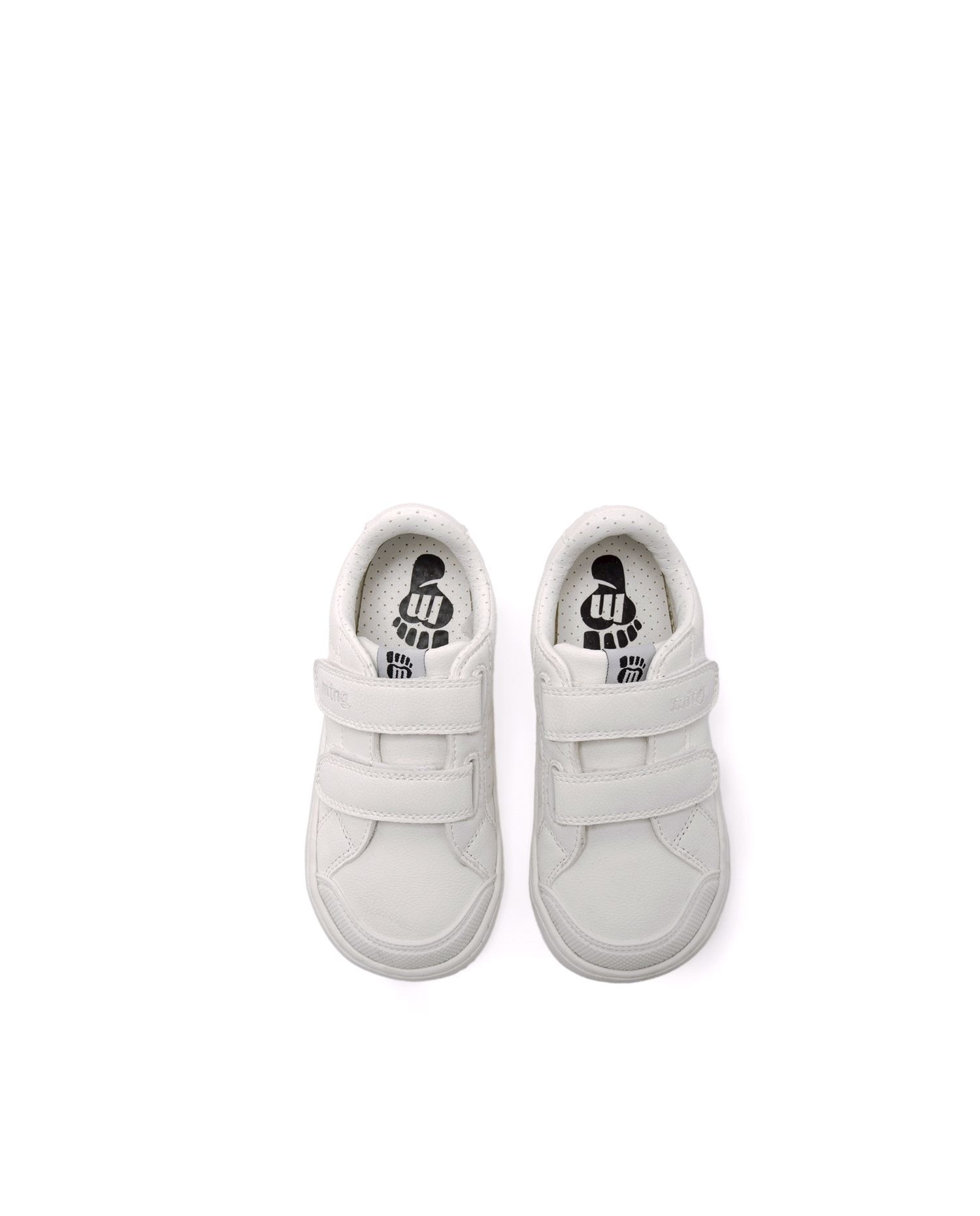 Zapatilla deportiva de niños estilo colegial con piso barefoot - Mustang - Blanco Blanco-2