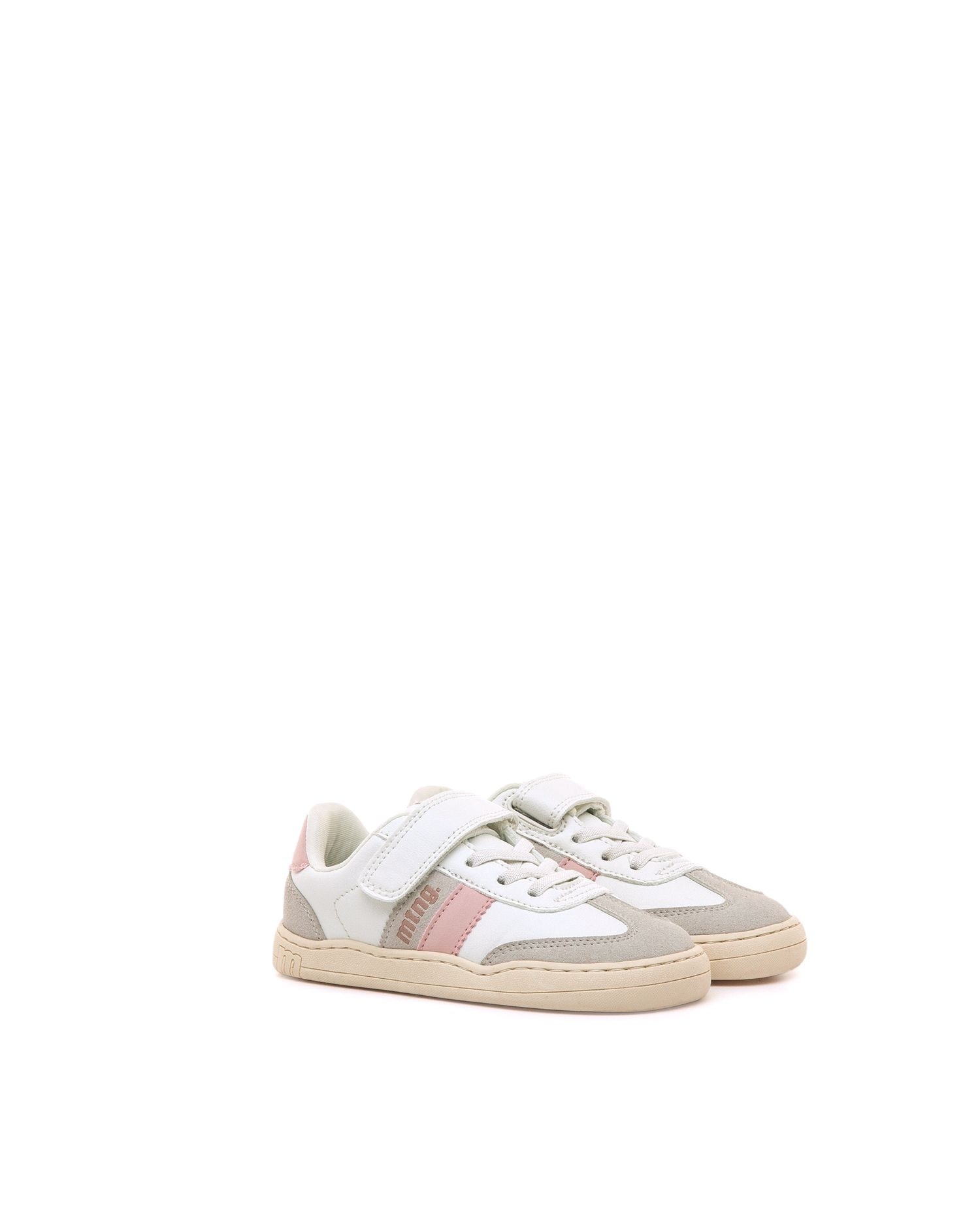 Zapatillas deportivas para niños con piso barefoot - Mustang - Blanco / Rosa Blanco / Rosa-4
