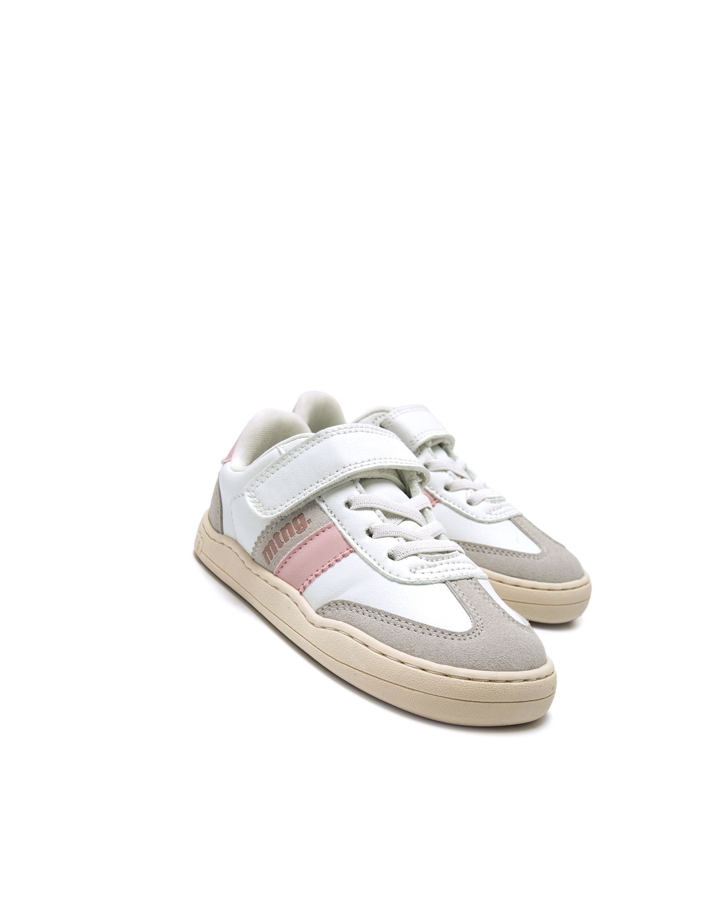Zapatillas deportivas para niños con piso barefoot - Mustang - Blanco / Rosa Blanco / Rosa-6