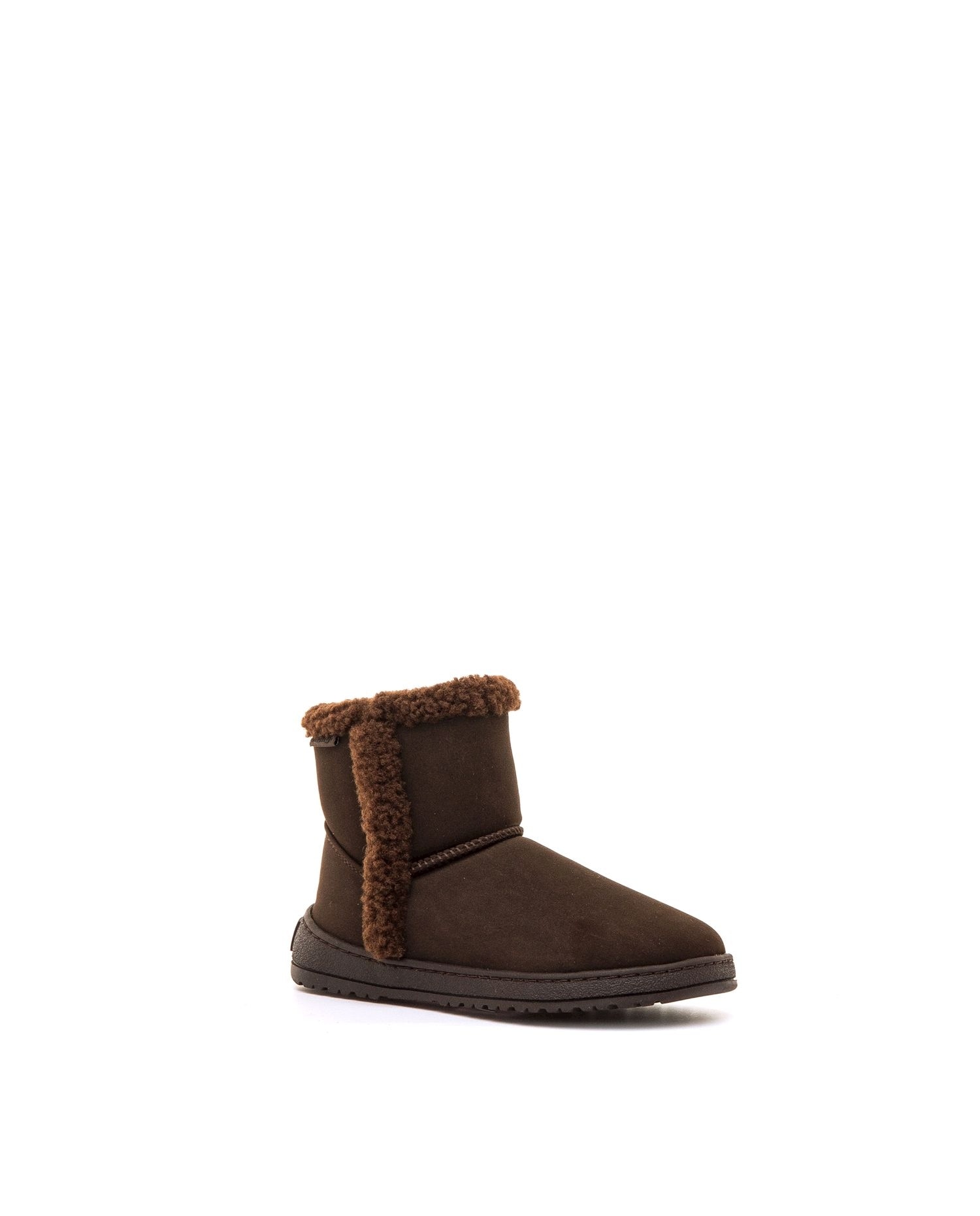 Botines de pelo para niña con detalle exterior - Mustang - Marrón oscuro Marrón oscuro-2