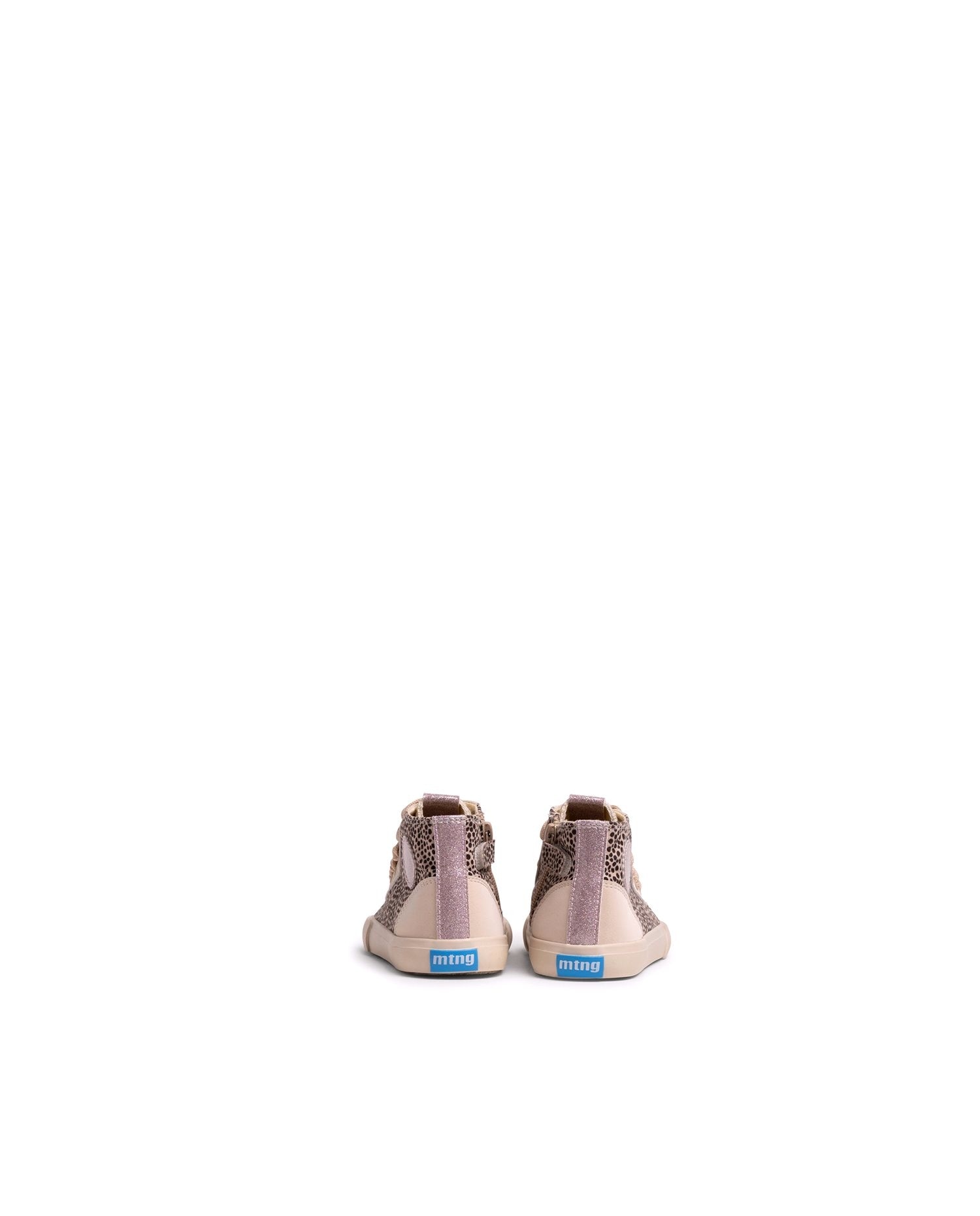 Imagen 5 de Zapatillas altas para niña con estampados - Mustang - Negro / Plata Arena