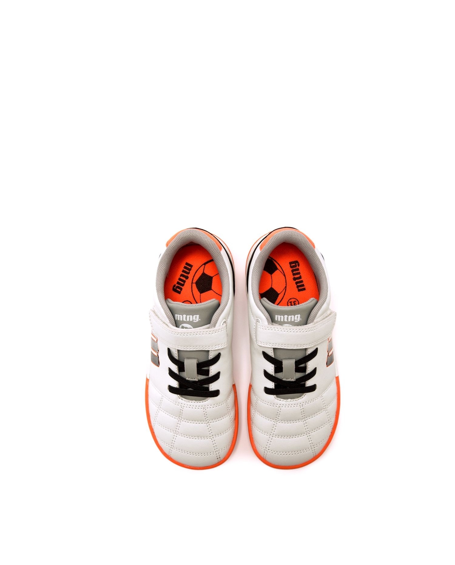Zapatillas deportivas de niño estilo futbol con piso respetuoso - Mustang - Blanca Blanca-2