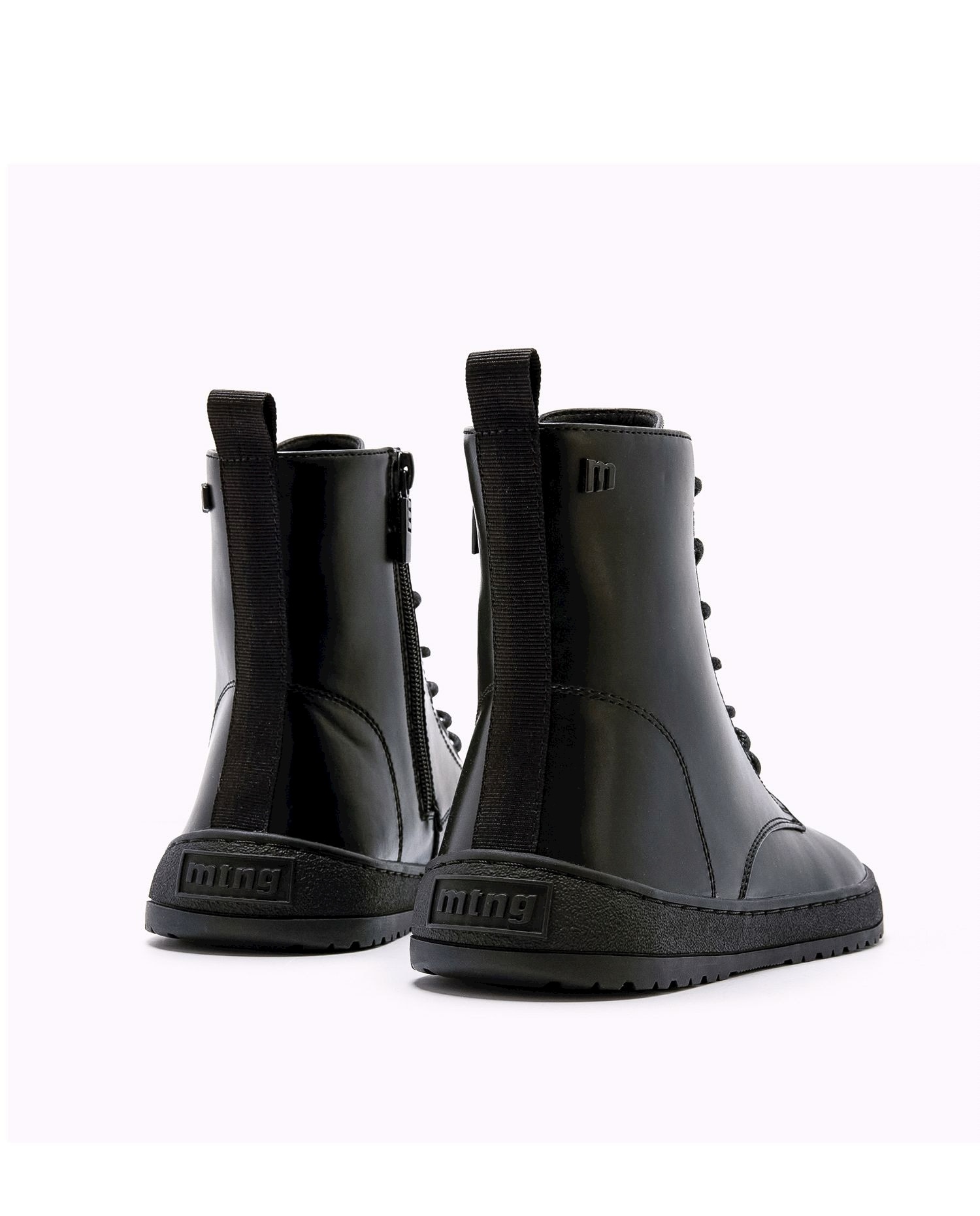 Botines confort de mujer con piso respetuoso y cremallera - Mustang - Negro mate Negro mate-5