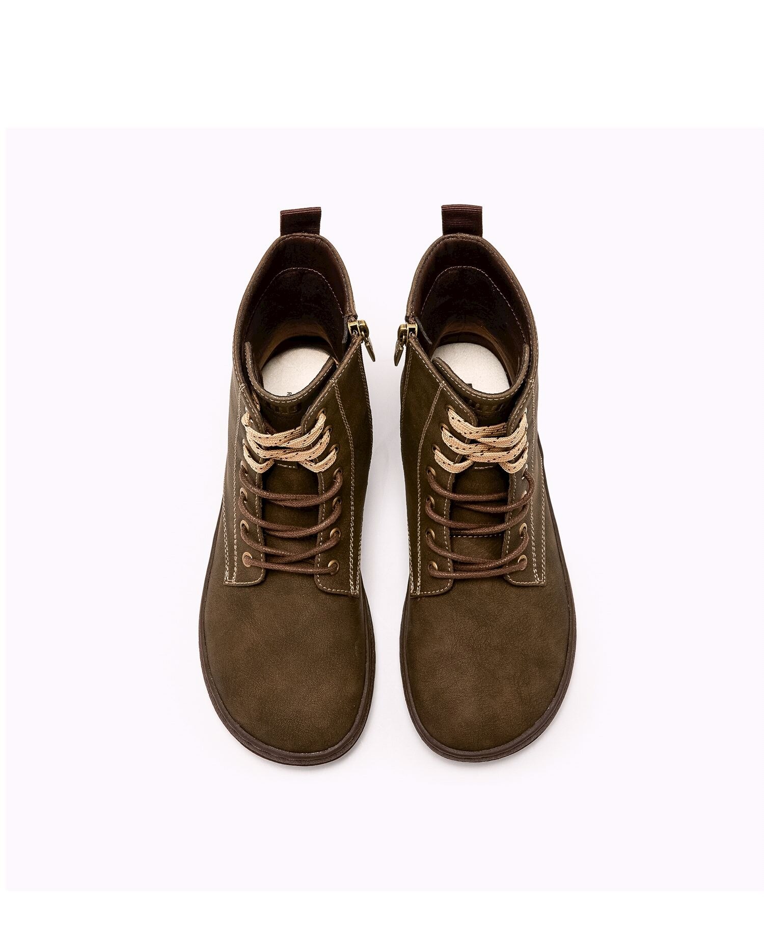 Botines confort de mujer con piso respetuoso y cremallera - Mustang - Topo Topo-3