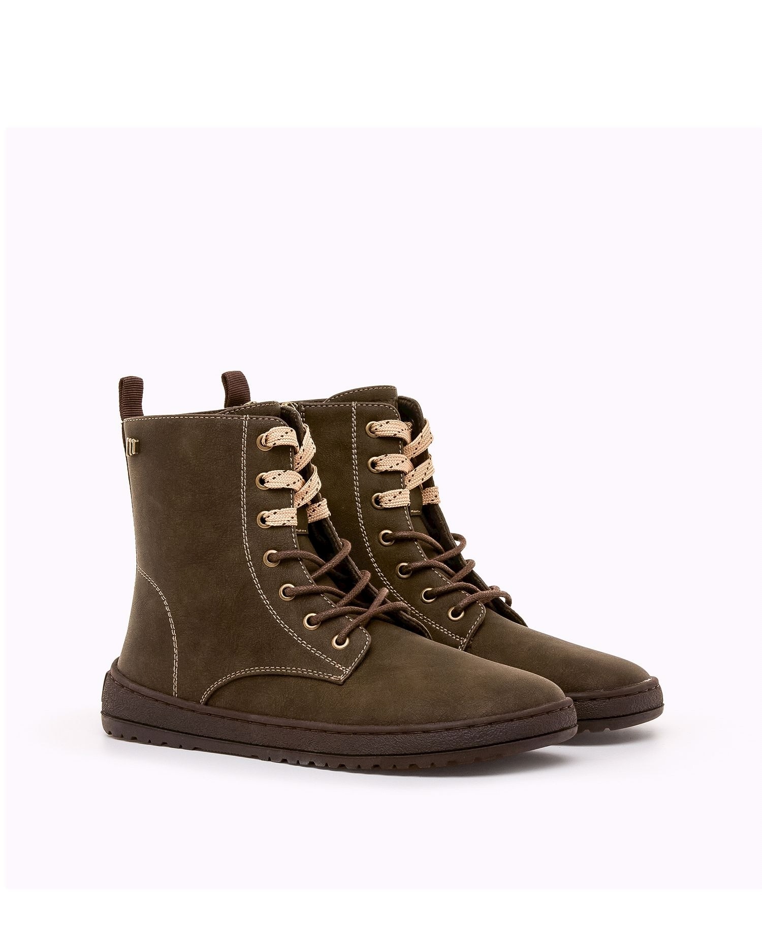 Botines confort de mujer con piso respetuoso y cremallera - Mustang - Topo Topo-4