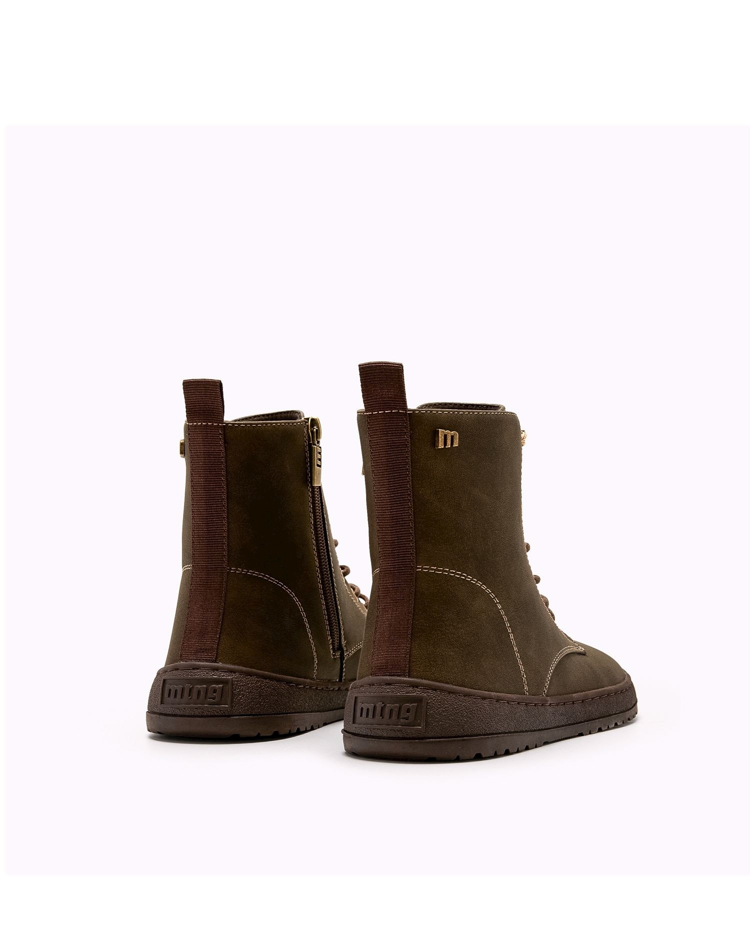 Botines confort de mujer con piso respetuoso y cremallera - Mustang - Topo Topo-5