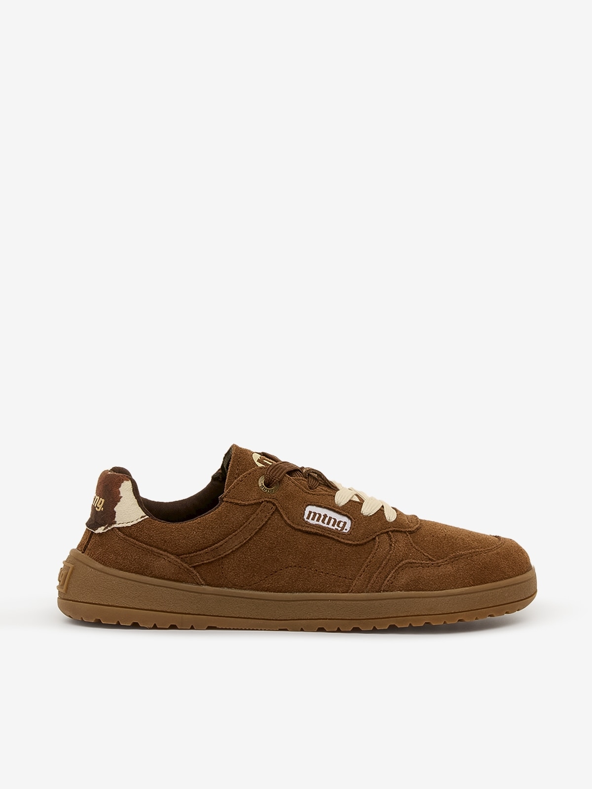 Zapatillas depotivas de mujer en piel con piso respetuoso - Mustang - Avellana Avellana-1