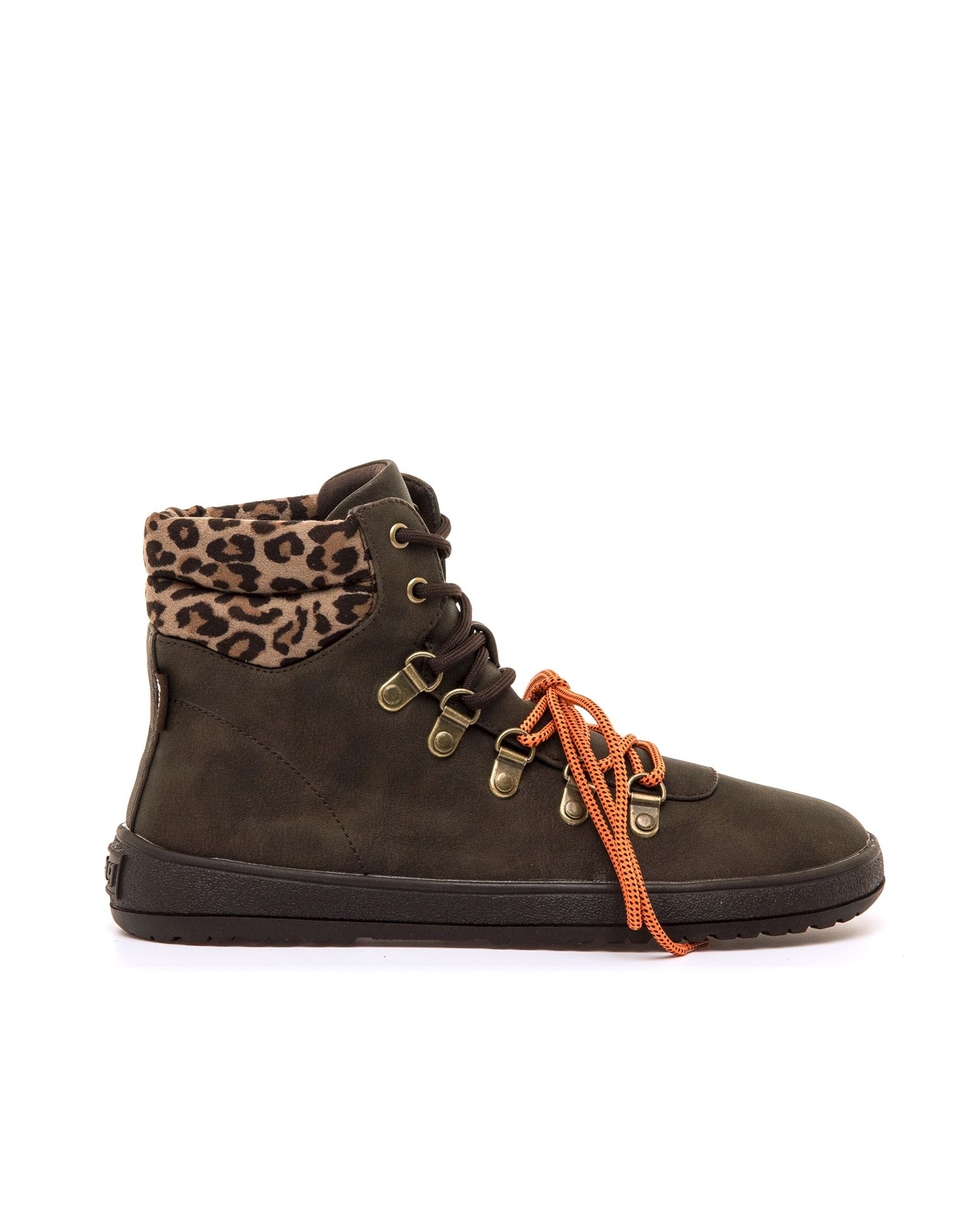 Botines plano para mujer con piso barefoot - Mustang - Marrón oscuro Marrón oscuro-1