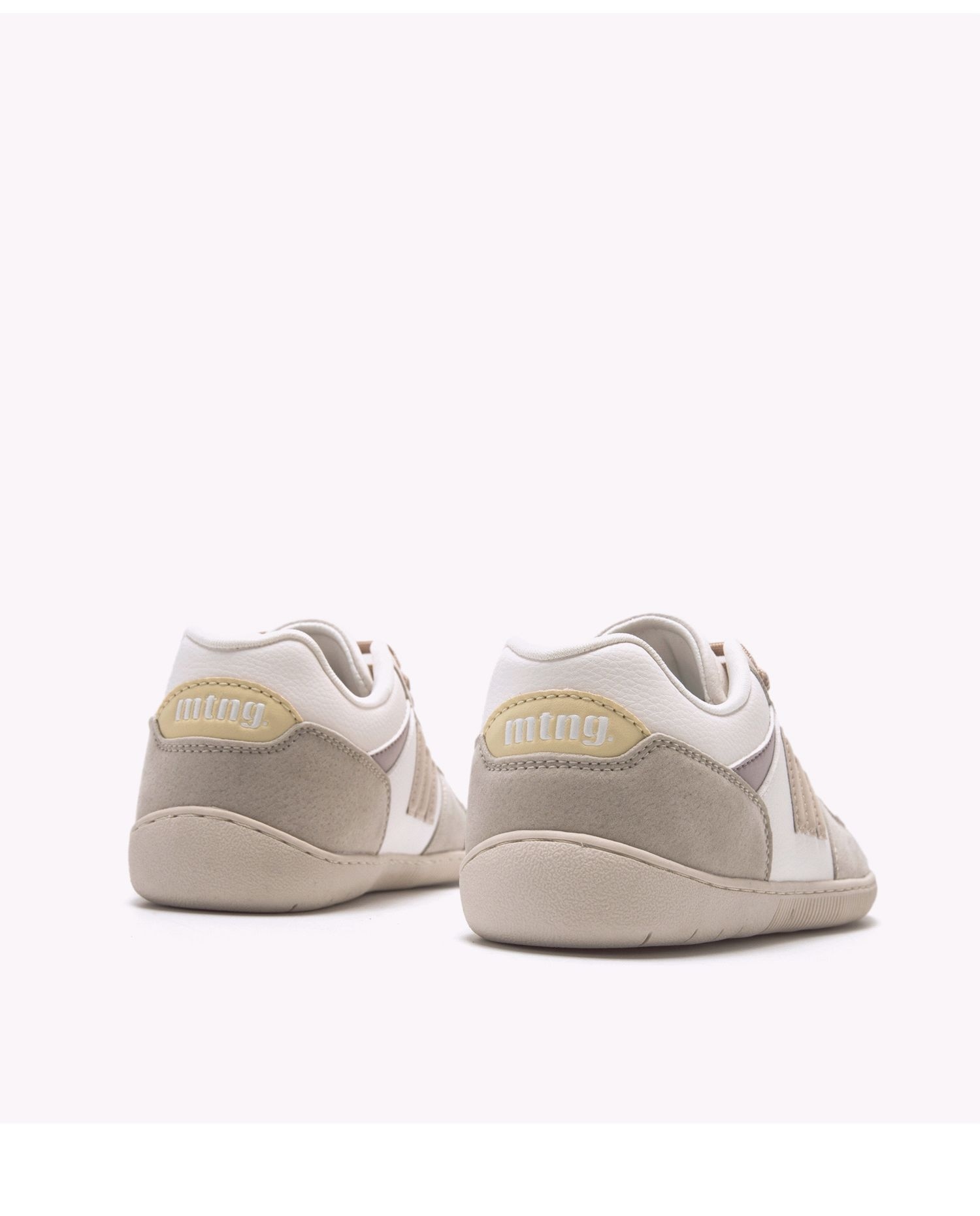 Zapatillas deportivas de mujer con piso respetuoso - Mustang - Blanco / Berenjena Blanco / Berenjena-5