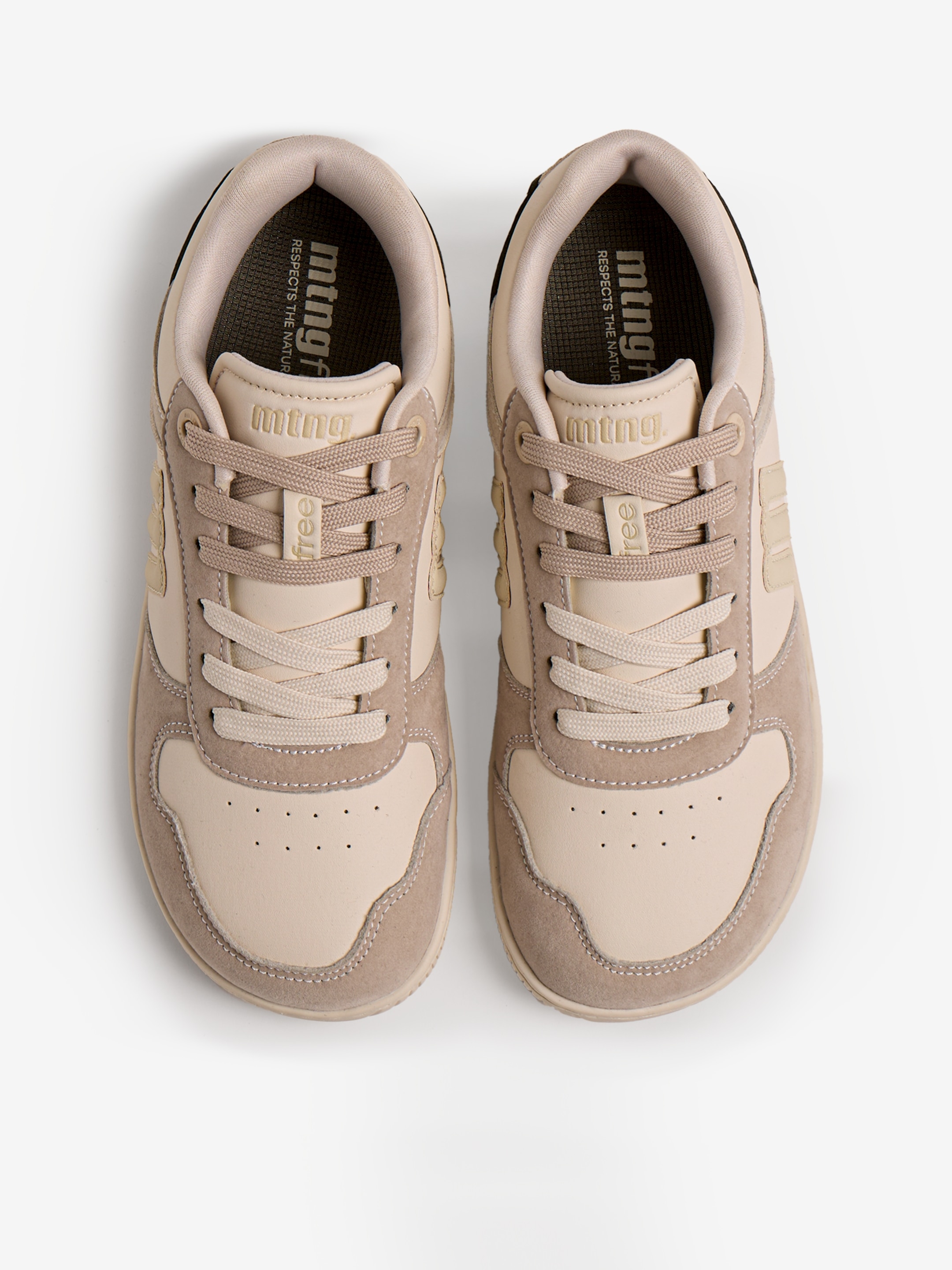 Zapatillas deportivas de mujer con piso respetuoso - Mustang - Blanco / Verde anticuario Blanco / Verde anticuario-2