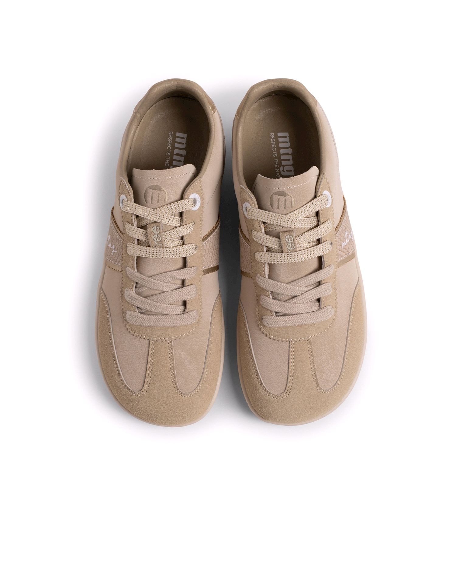 Imagen 3 de Zapatillas barefoot - Mustang - Beige / Blanco Beige / Blanco