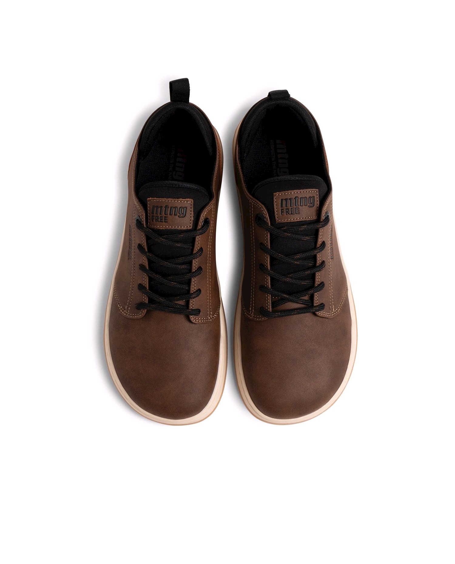 Zapatillas barefoot de hombre con cordones - Mustang - Cuero Cuero-3