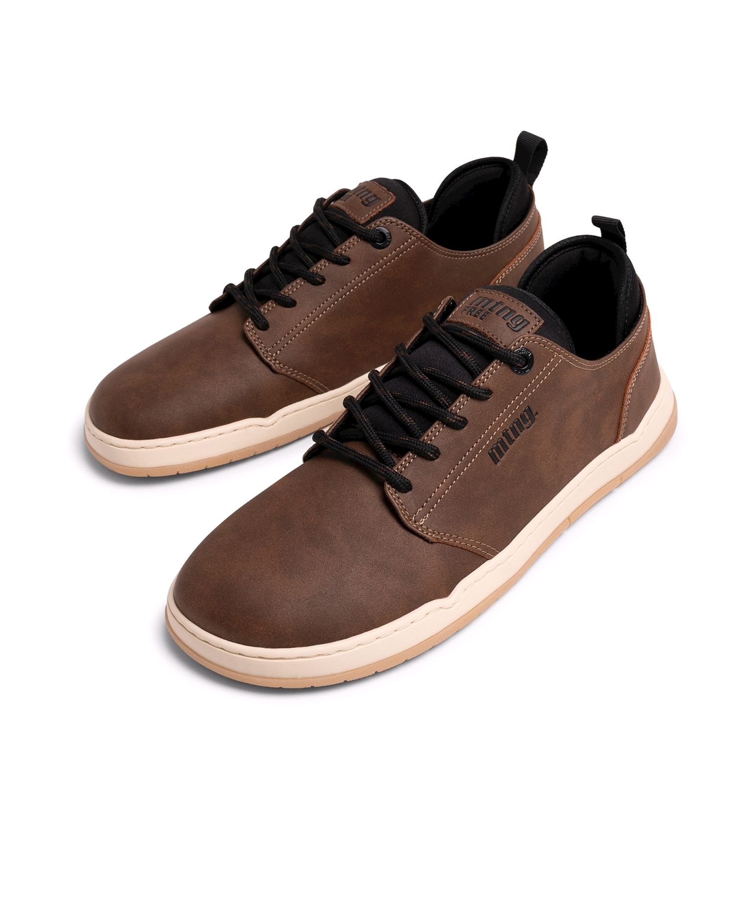 Zapatillas barefoot de hombre con cordones - Mustang - Cuero Cuero-4