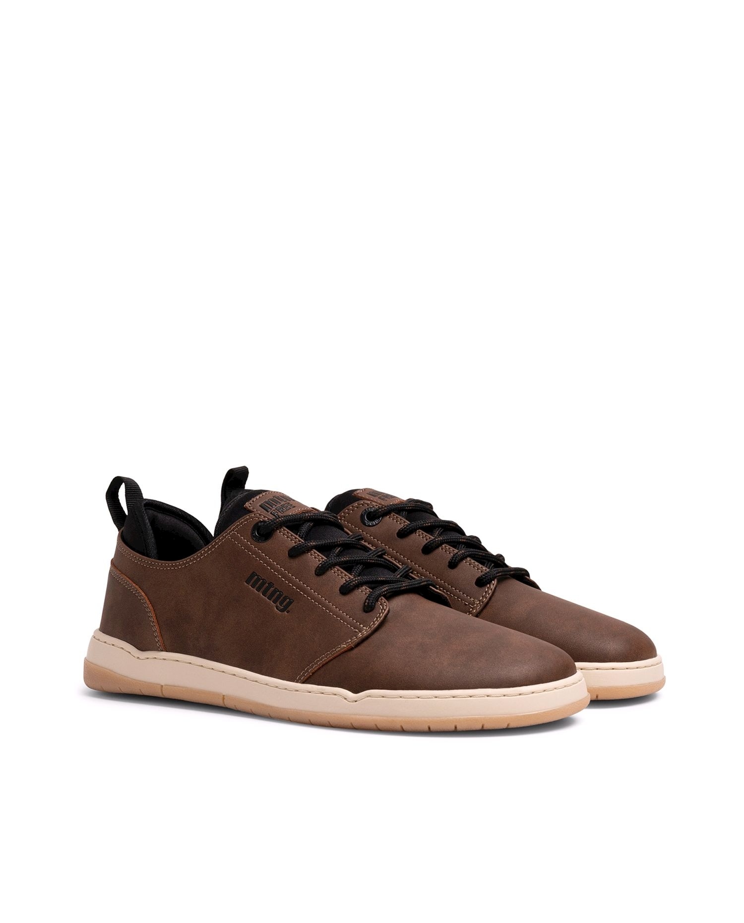 Zapatillas barefoot de hombre con cordones - Mustang - Cuero Cuero-5