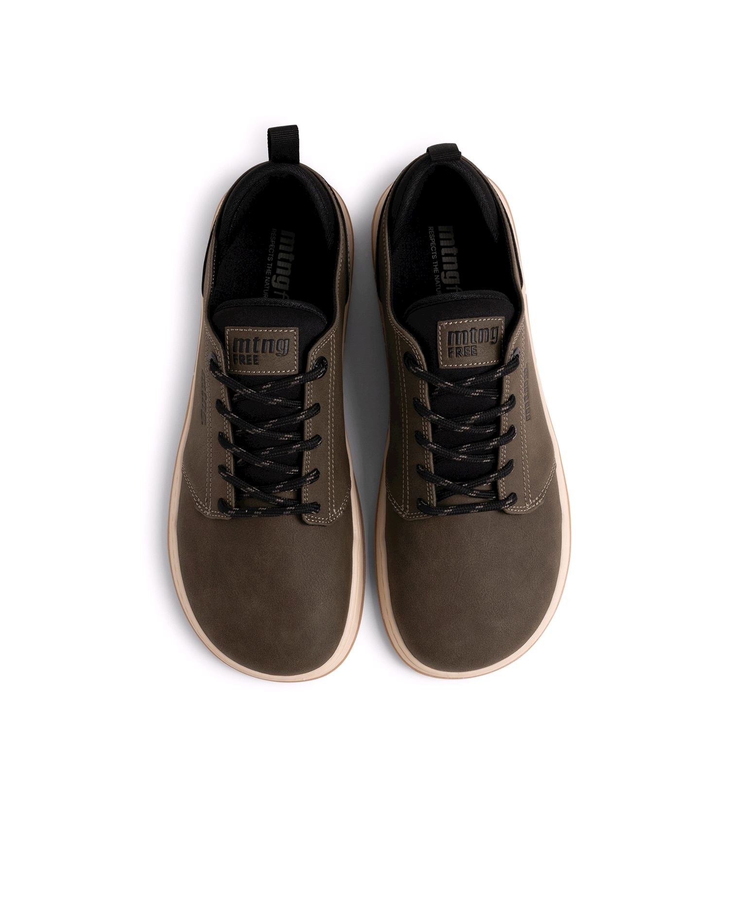 Zapatillas barefoot de hombre con cordones - Mustang - Verde militar Verde militar-3