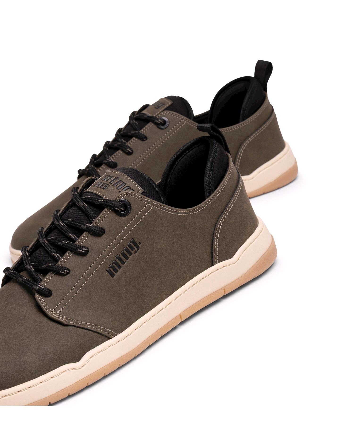 Zapatillas barefoot de hombre con cordones - Mustang - Verde militar Verde militar-4