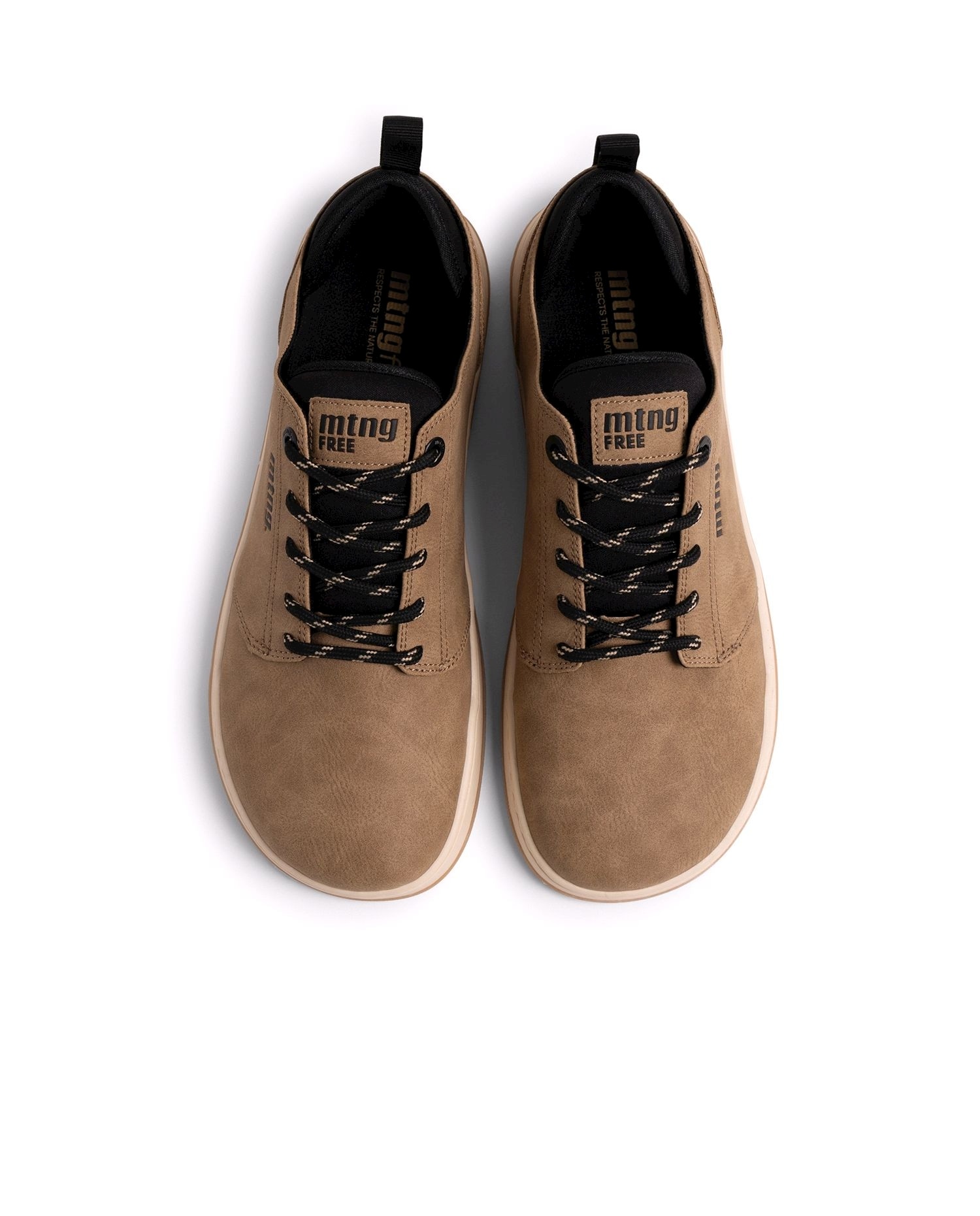 Zapatillas barefoot de hombre con cordones - Mustang - Marrón claro Marrón claro-3