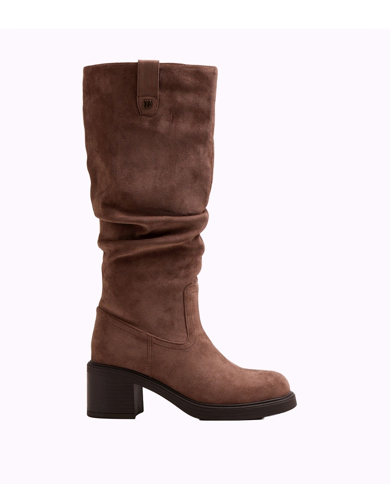 Botas básicas de mujer con tacón ancho - Mustang - Marrón Marrón-1