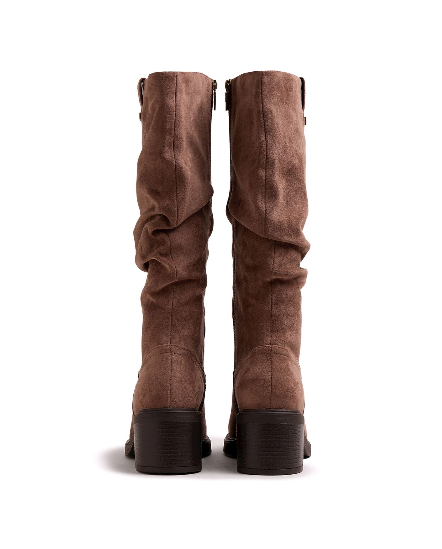 Botas básicas de mujer con tacón ancho - Mustang - Marrón Marrón-3