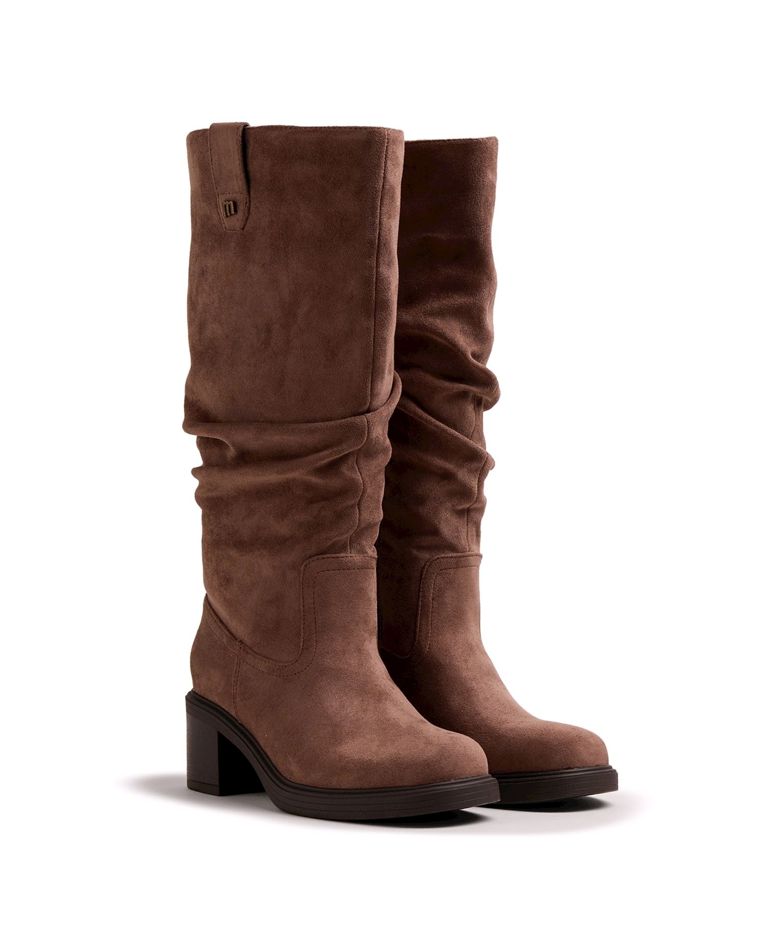 Botas básicas de mujer con tacón ancho - Mustang - Marrón Marrón-5