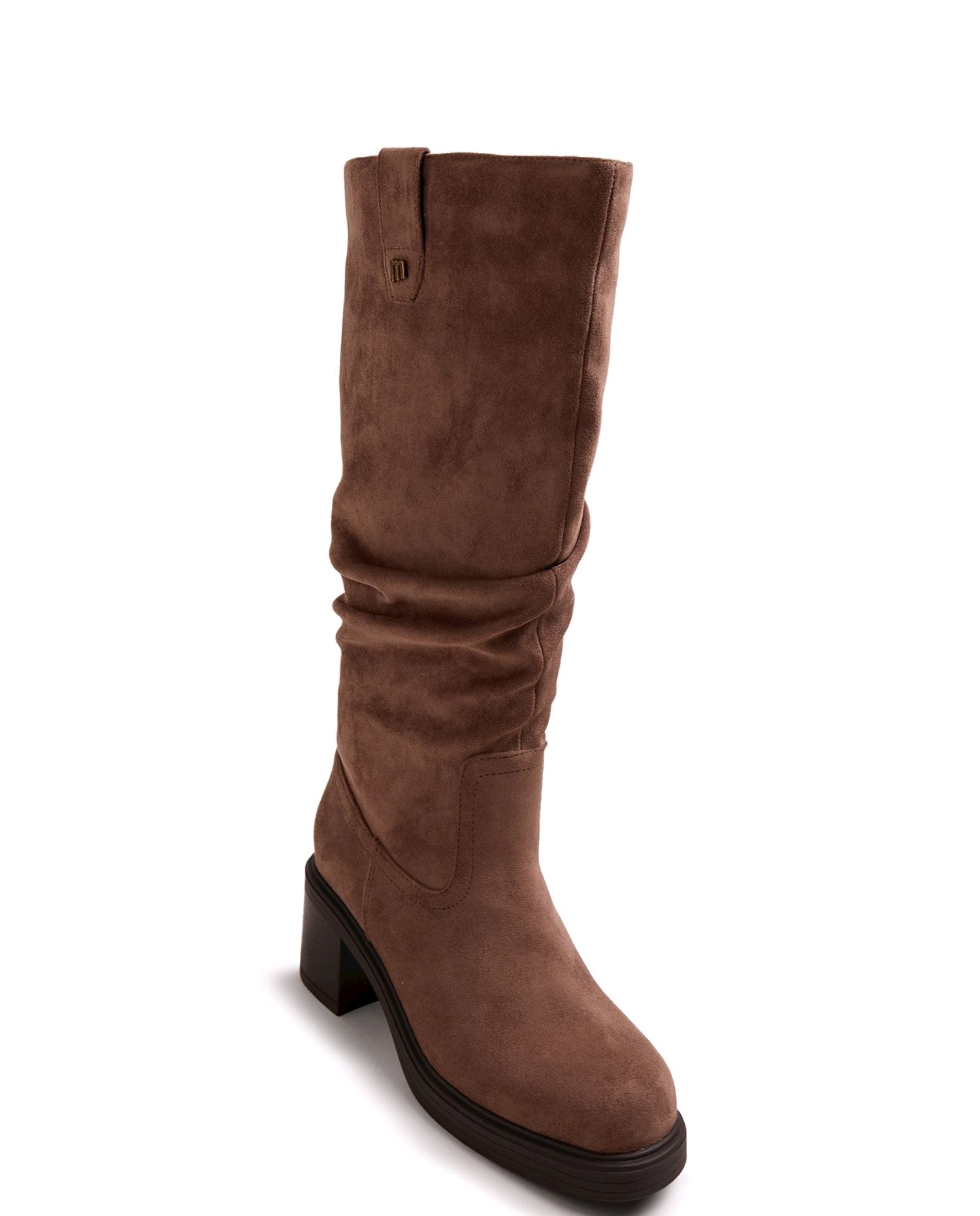 Botas básicas de mujer con tacón ancho - Mustang - Marrón Marrón-7