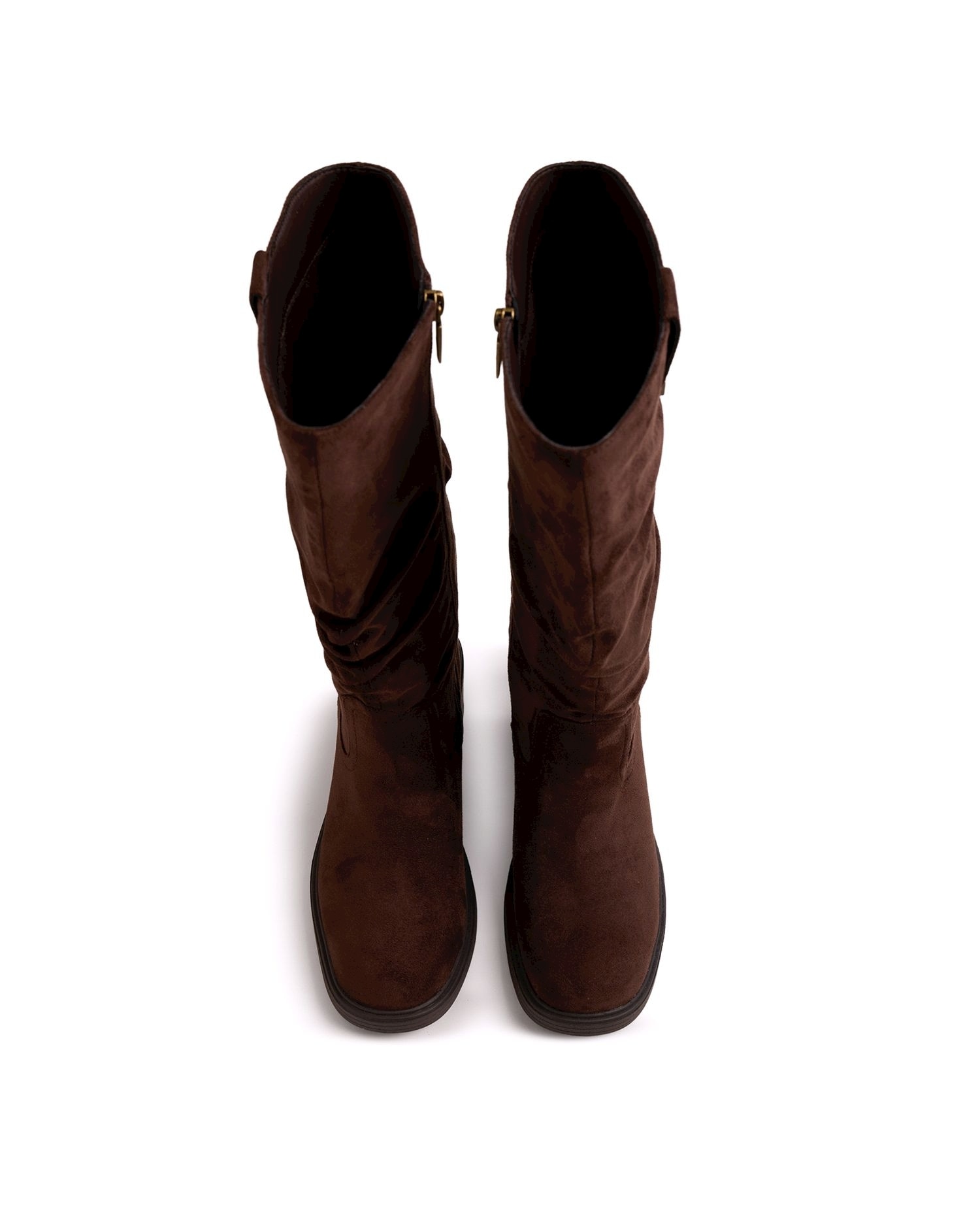 Botas básicas de mujer con tacón ancho - Mustang - Marrón oscuro Marrón oscuro-2