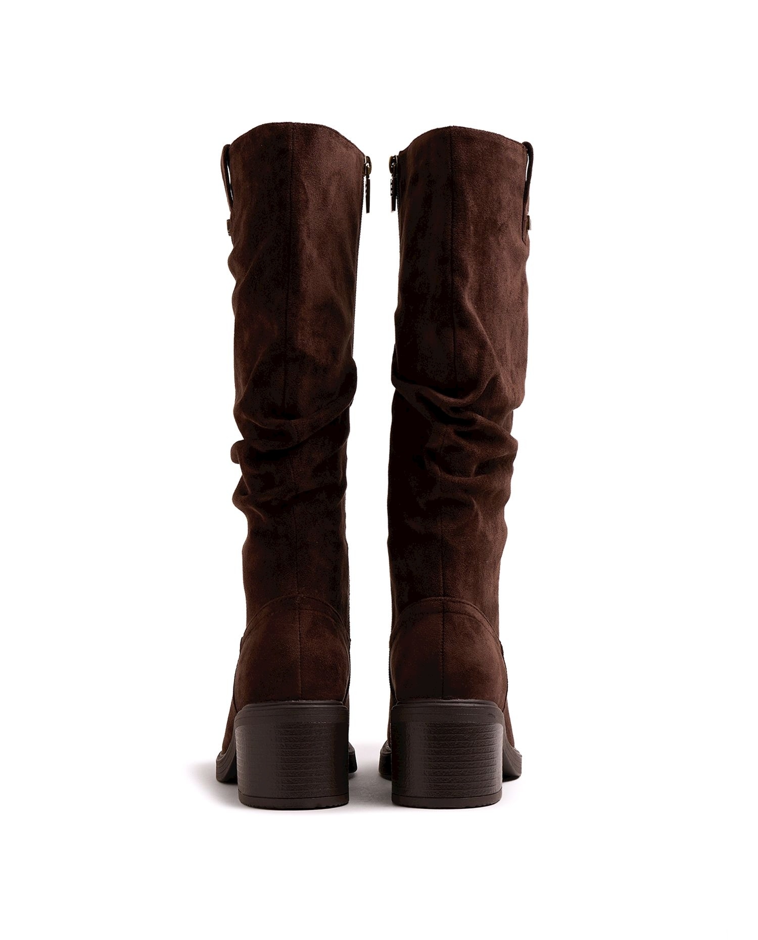 Botas básicas de mujer con tacón ancho - Mustang - Marrón oscuro Marrón oscuro-3