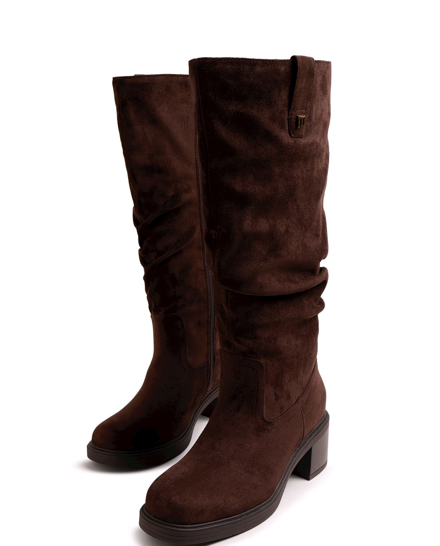 Botas básicas de mujer con tacón ancho - Mustang - Marrón oscuro Marrón oscuro-4