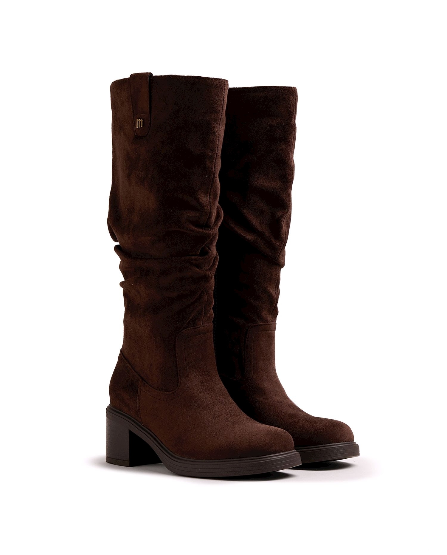 Botas básicas de mujer con tacón ancho - Mustang - Marrón oscuro Marrón oscuro-5