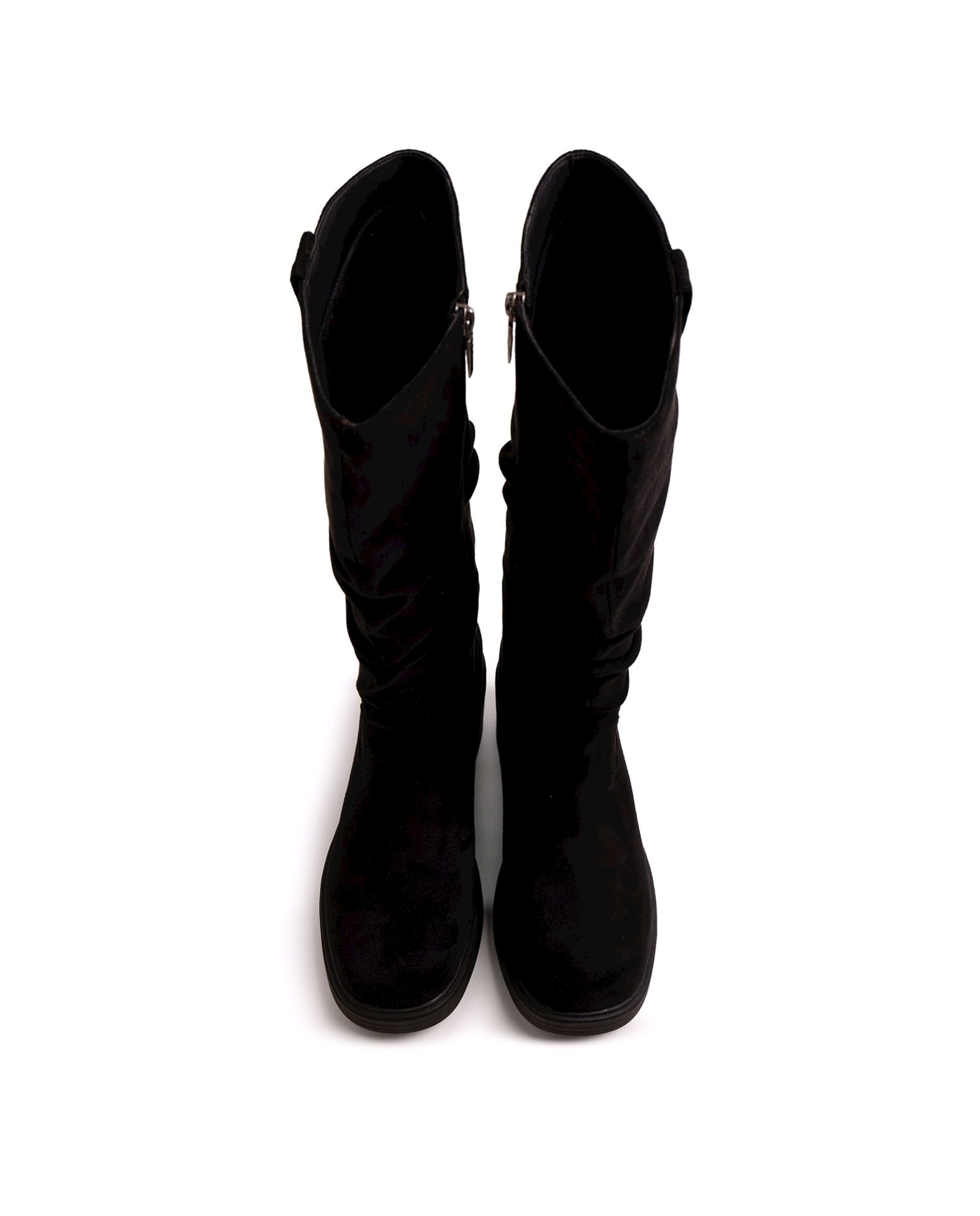 Botas básicas de mujer con tacón ancho - Mustang - Negro Negro-4