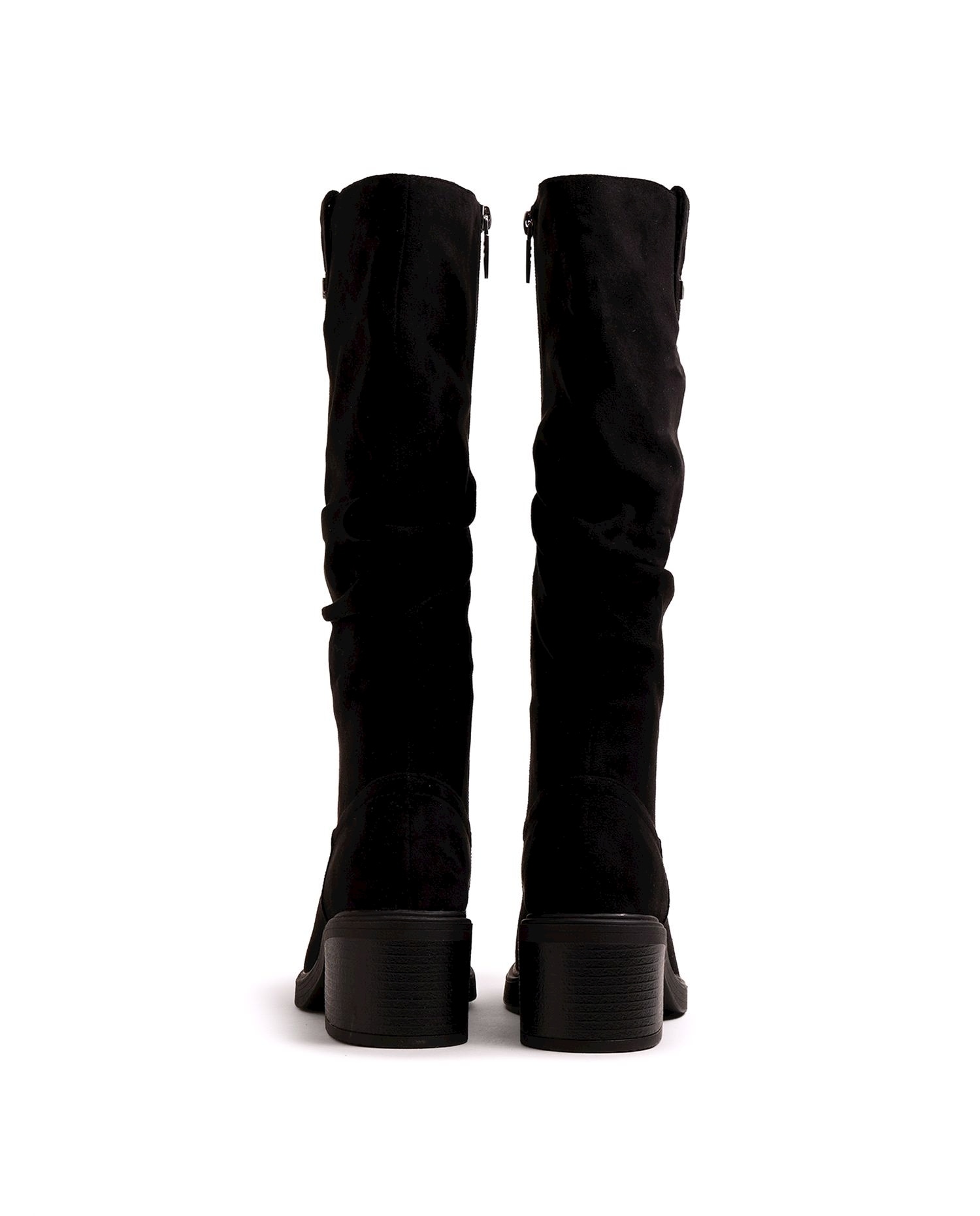 Botas básicas de mujer con tacón ancho - Mustang - Negro Negro-2