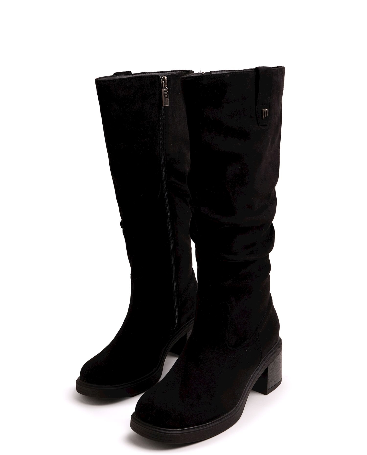 Botas básicas de mujer con tacón ancho - Mustang - Negro Negro-3