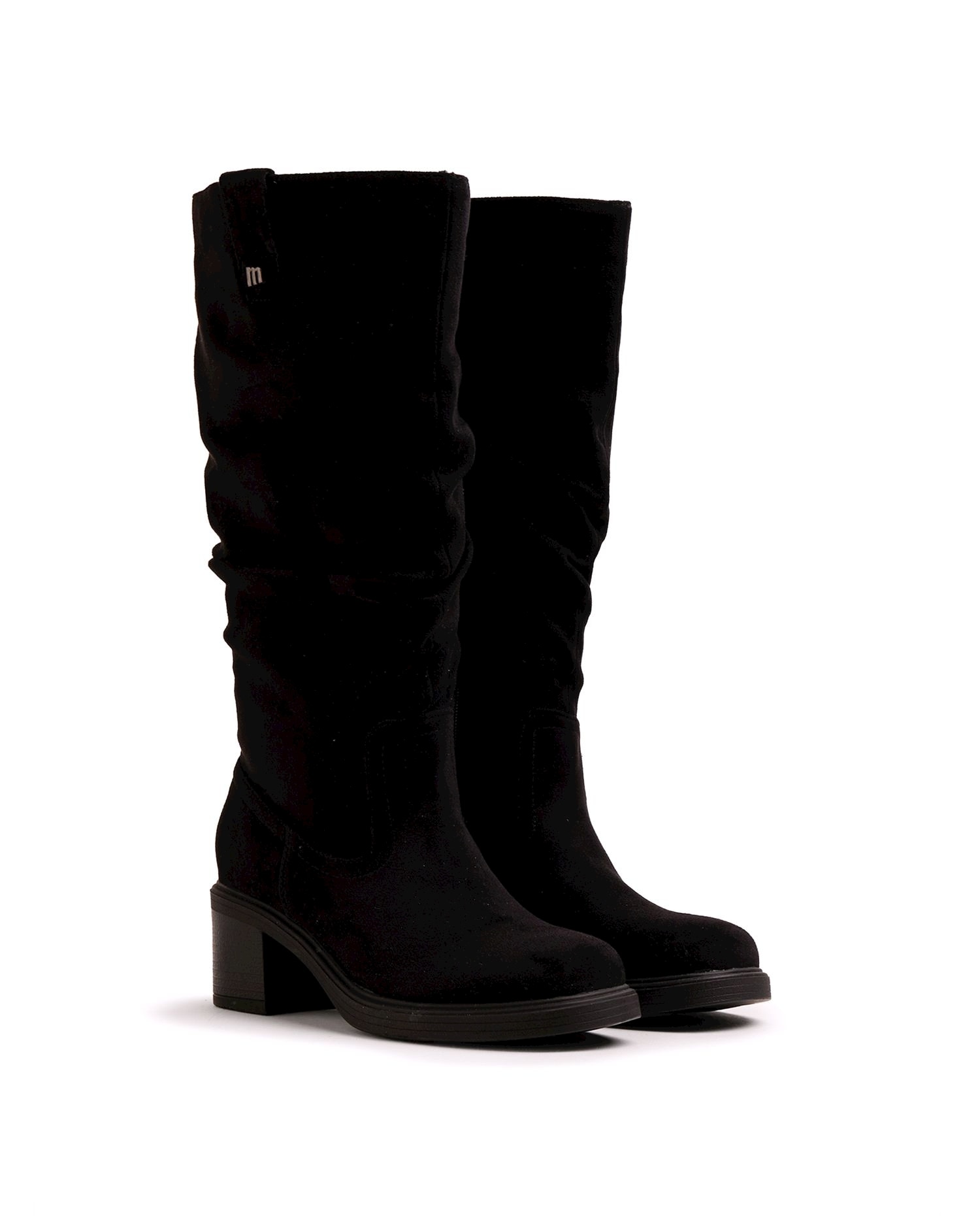 Botas básicas de mujer con tacón ancho - Mustang - Negro Negro-5