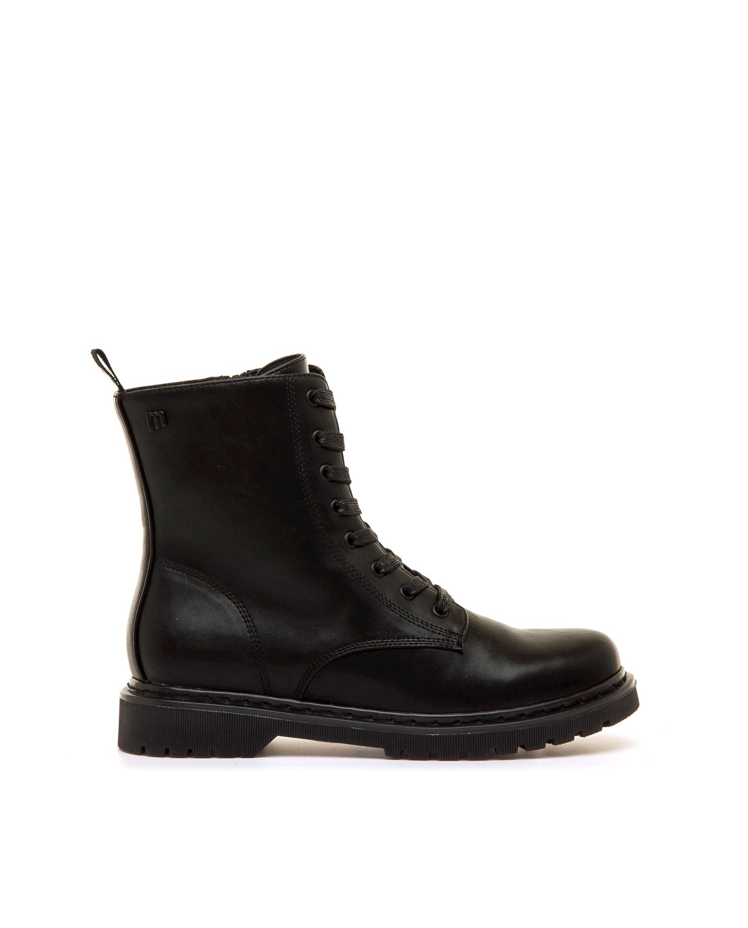 Botines de mujer estilo militar con cremallera - Mustang - Negro Negro-1