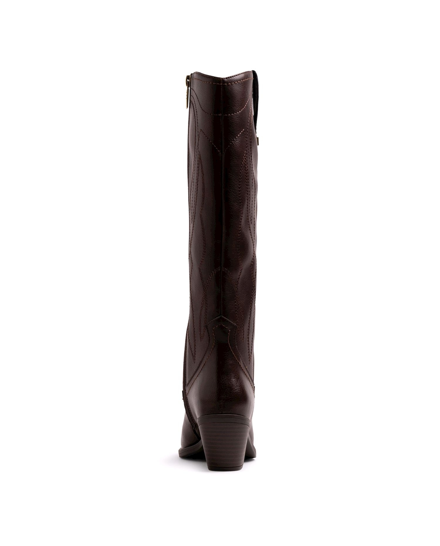 Botas estilo cowboy en piel para mujer - Mustang - Marrón Marrón-3