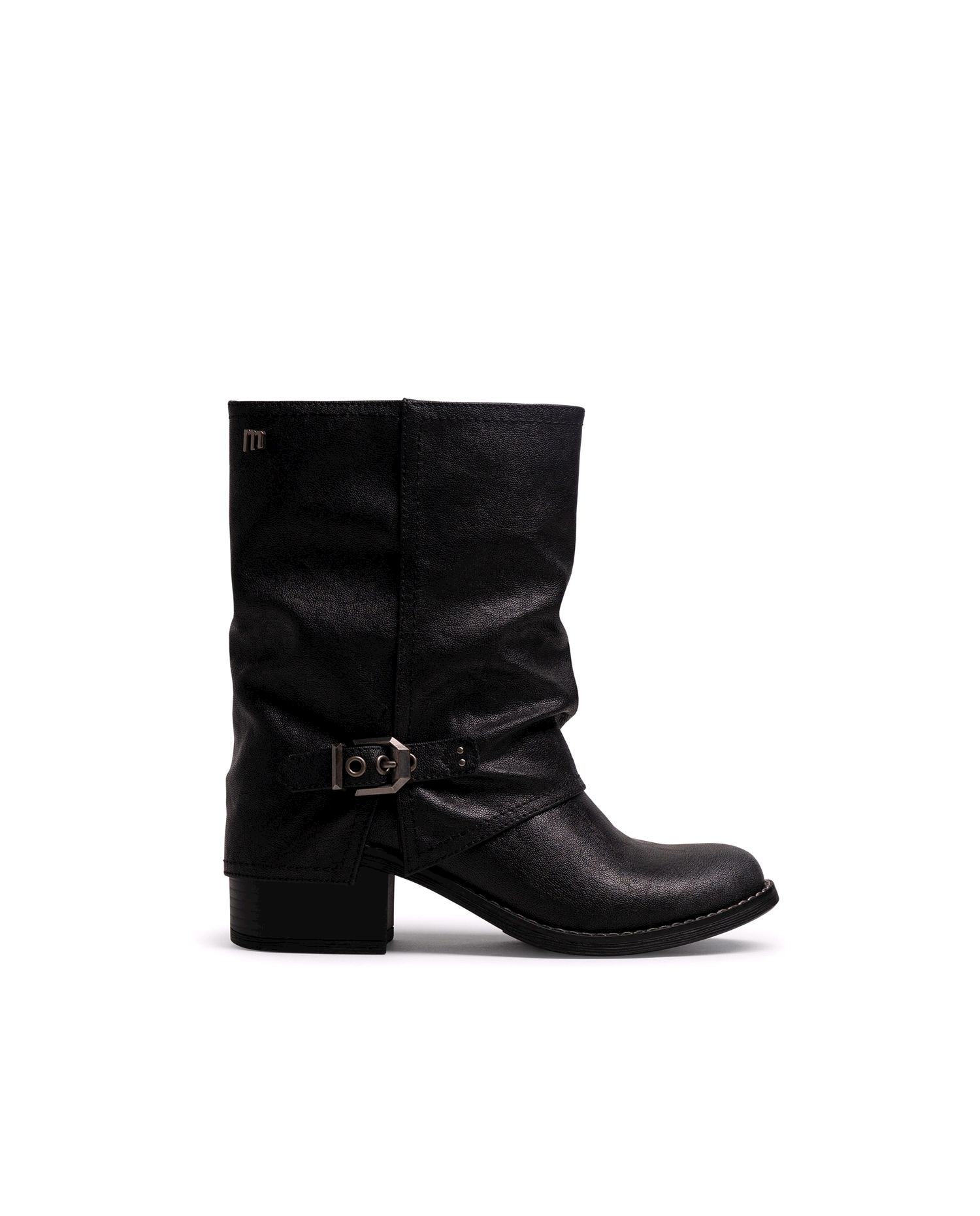 Botines básicos para mujer con caña superpuesta - Mustang - Negro Negro-1