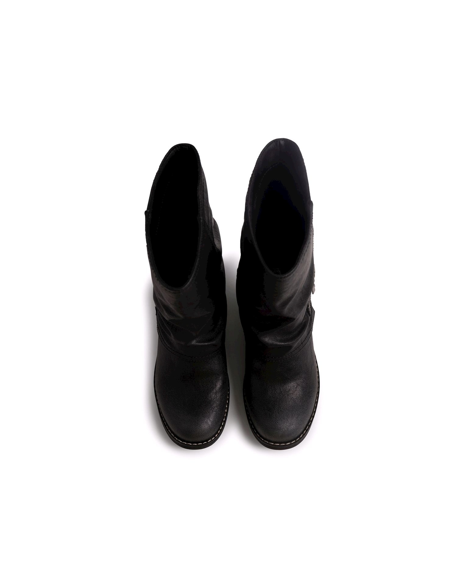 Botines básicos para mujer con caña superpuesta - Mustang - Negro Negro-3