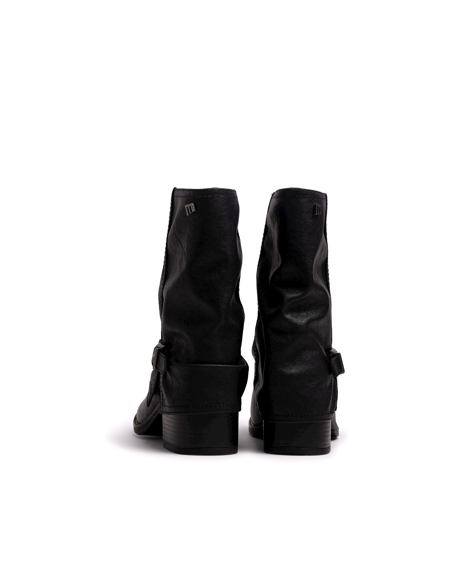 Botines básicos para mujer con caña superpuesta - Mustang - Negro Negro-2