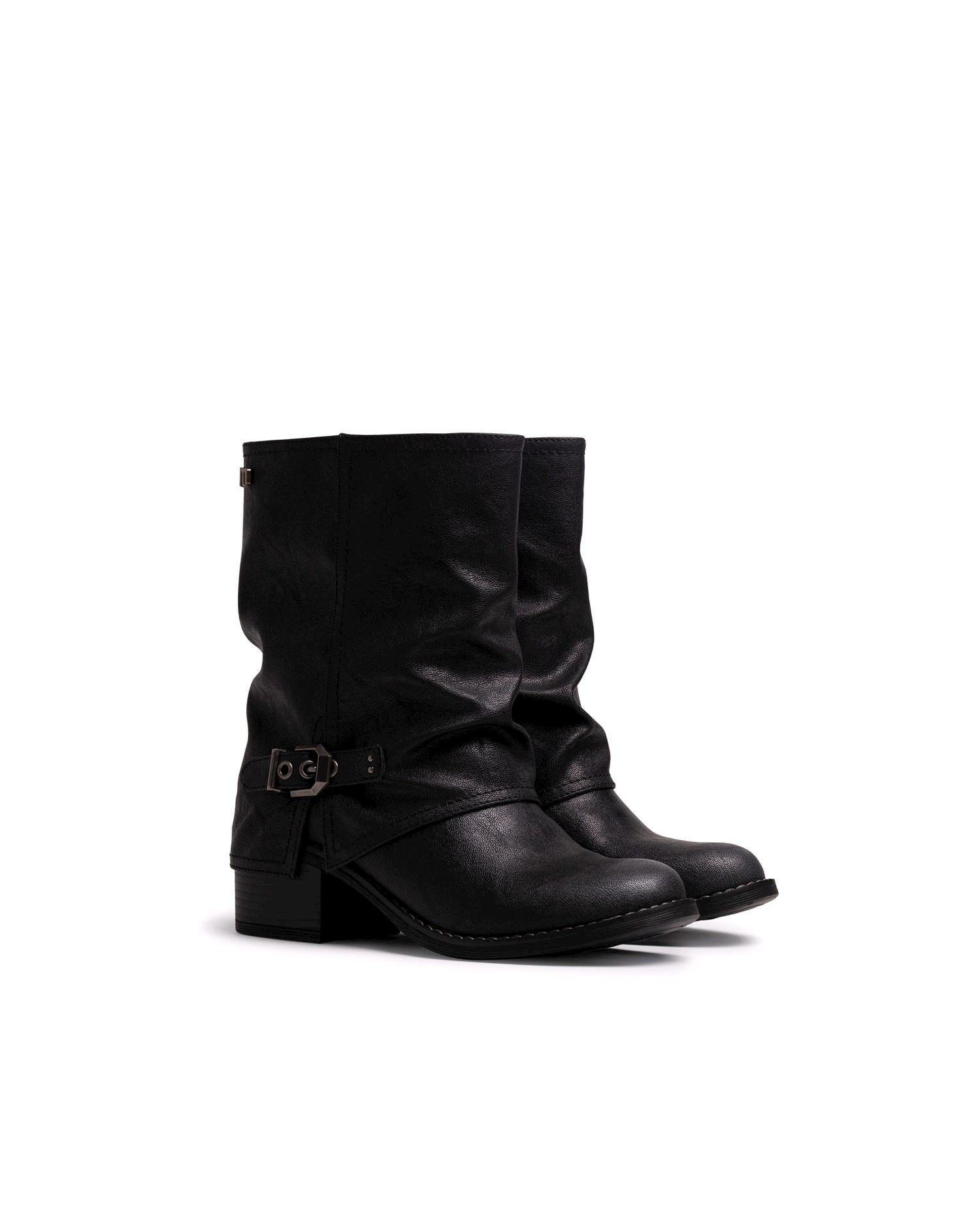 Botines básicos para mujer con caña superpuesta - Mustang - Negro Negro-5