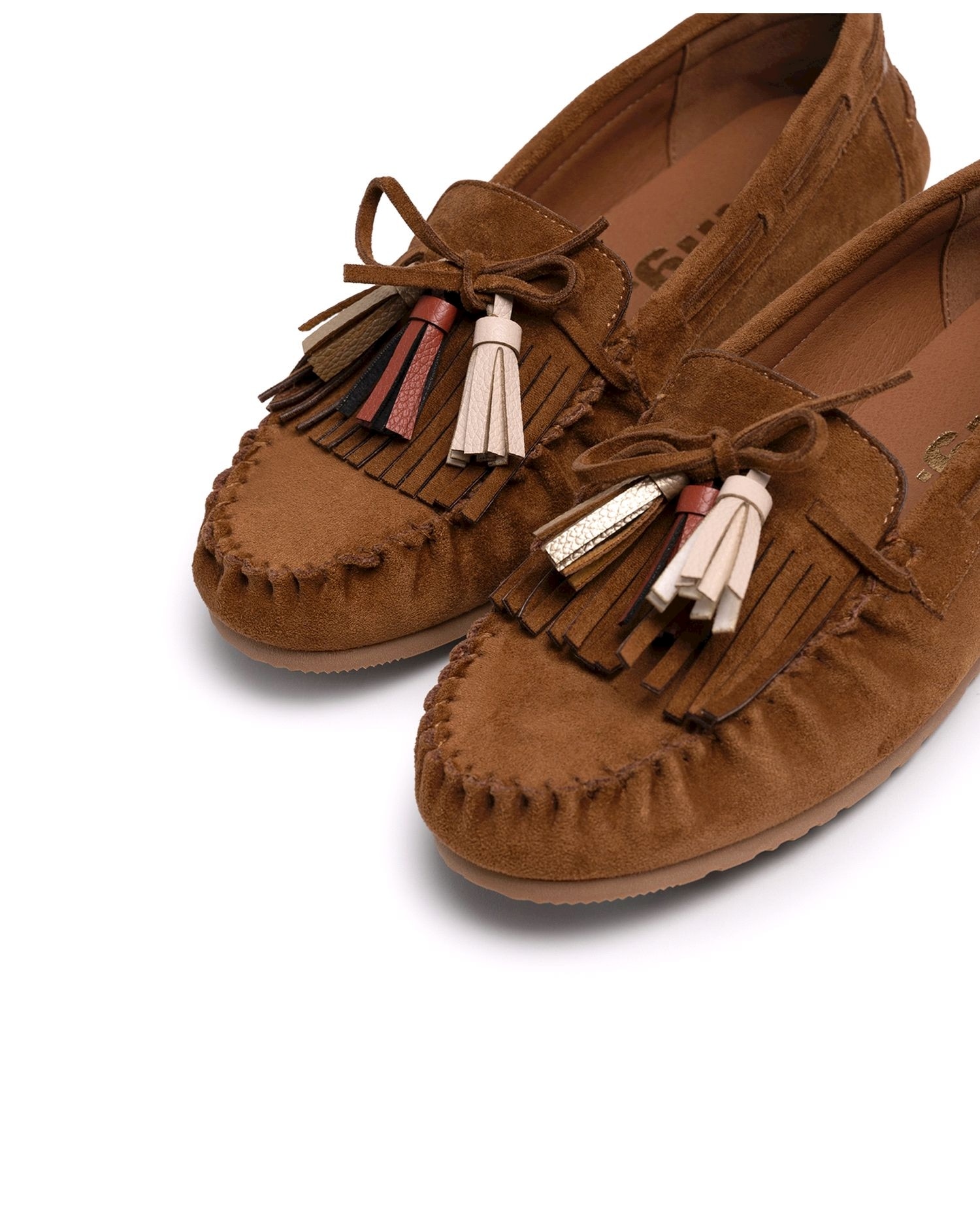 Mocasines de mujer con piso barefoot - Mustang - Cuero Cuero-4