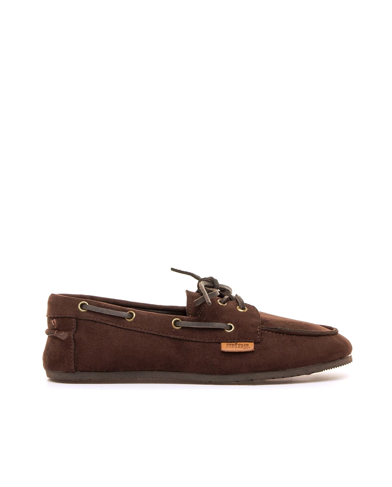 Zapatos de cordones de mujer en piel estilo náutico - Mustang - Marrón chocolate Marrón chocolate-1