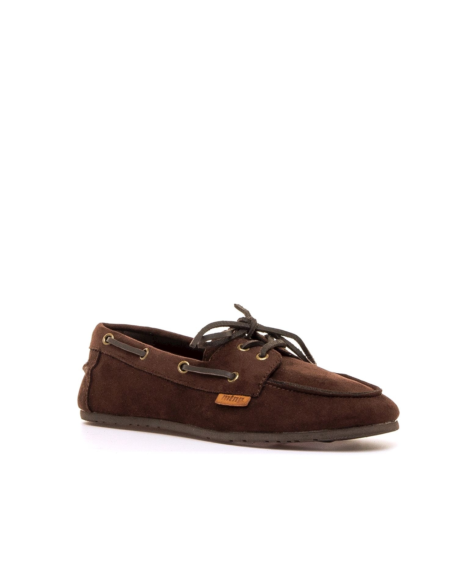 Zapatos de cordones de mujer en piel estilo náutico - Mustang - Marrón chocolate Marrón chocolate-2