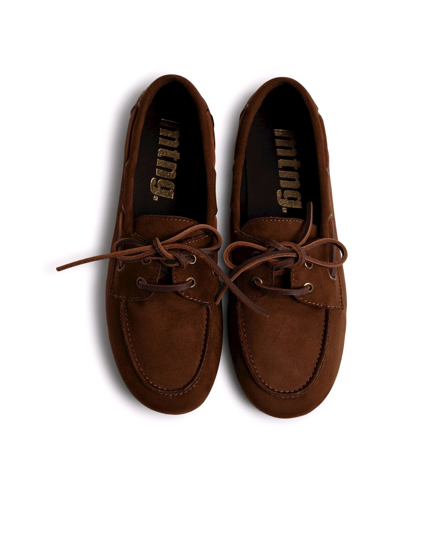 Zapatos de cordones de mujer en piel estilo náutico - Mustang - Camel Camel-3