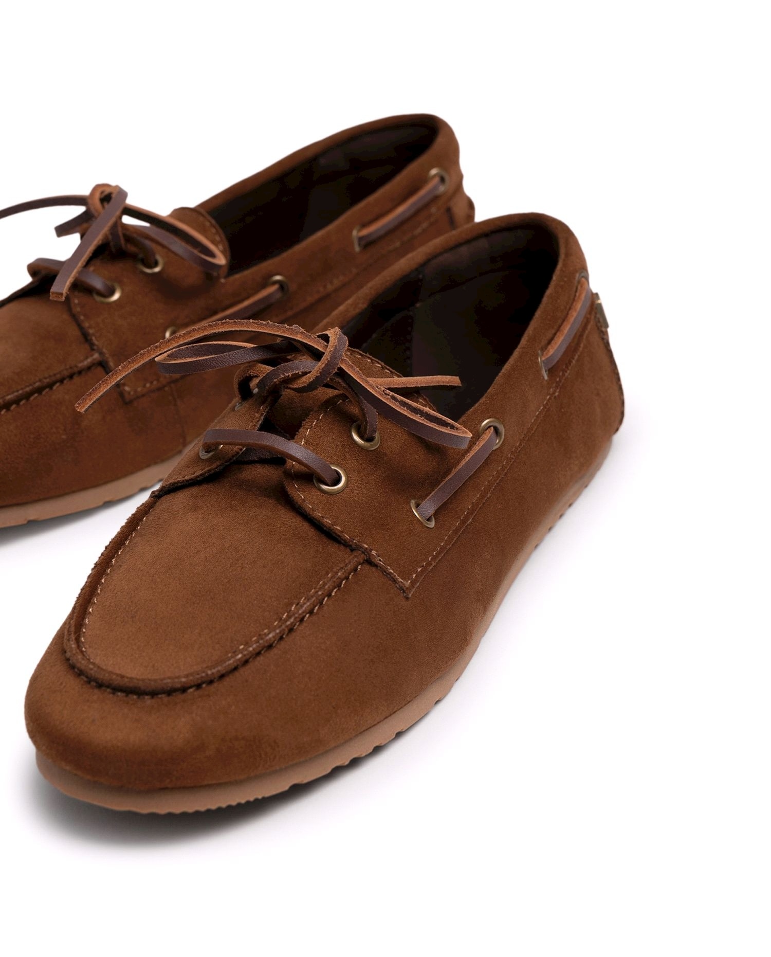 Zapatos de cordones de mujer en piel estilo náutico - Mustang - Camel Camel-4