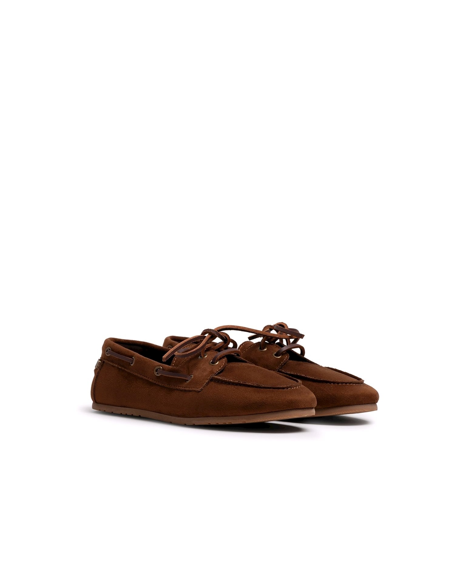 Zapatos de cordones de mujer en piel estilo náutico - Mustang - Camel Camel-5