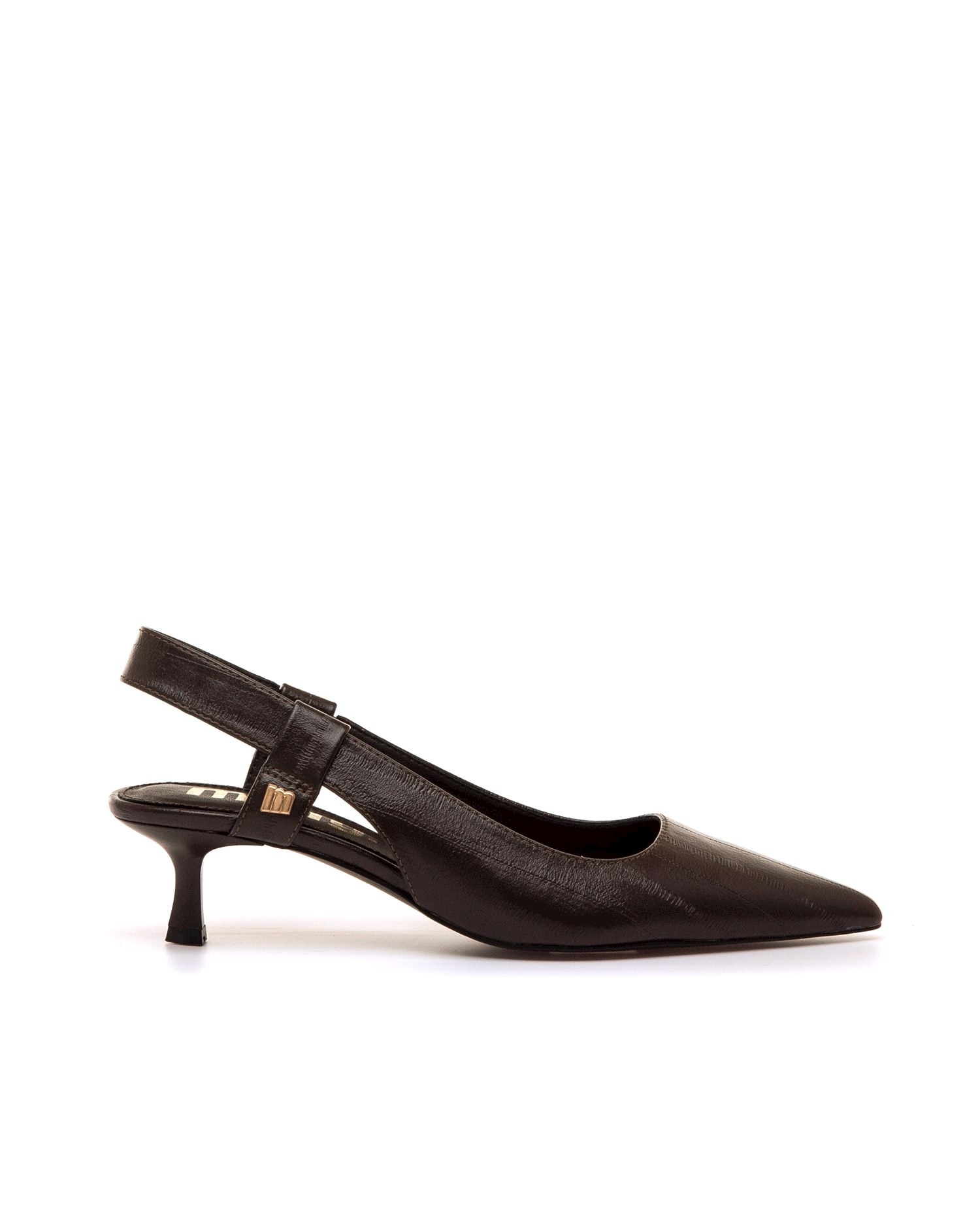 Zapatos de salón destalonado con tira con elástico - Mustang - Marrón Marrón-1