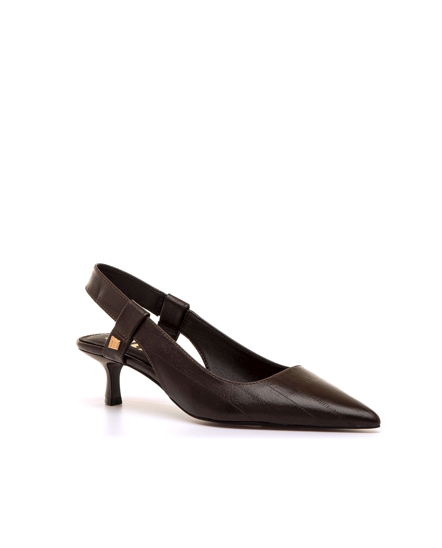 Zapatos de salón destalonado con tira con elástico - Mustang - Marrón Marrón-3