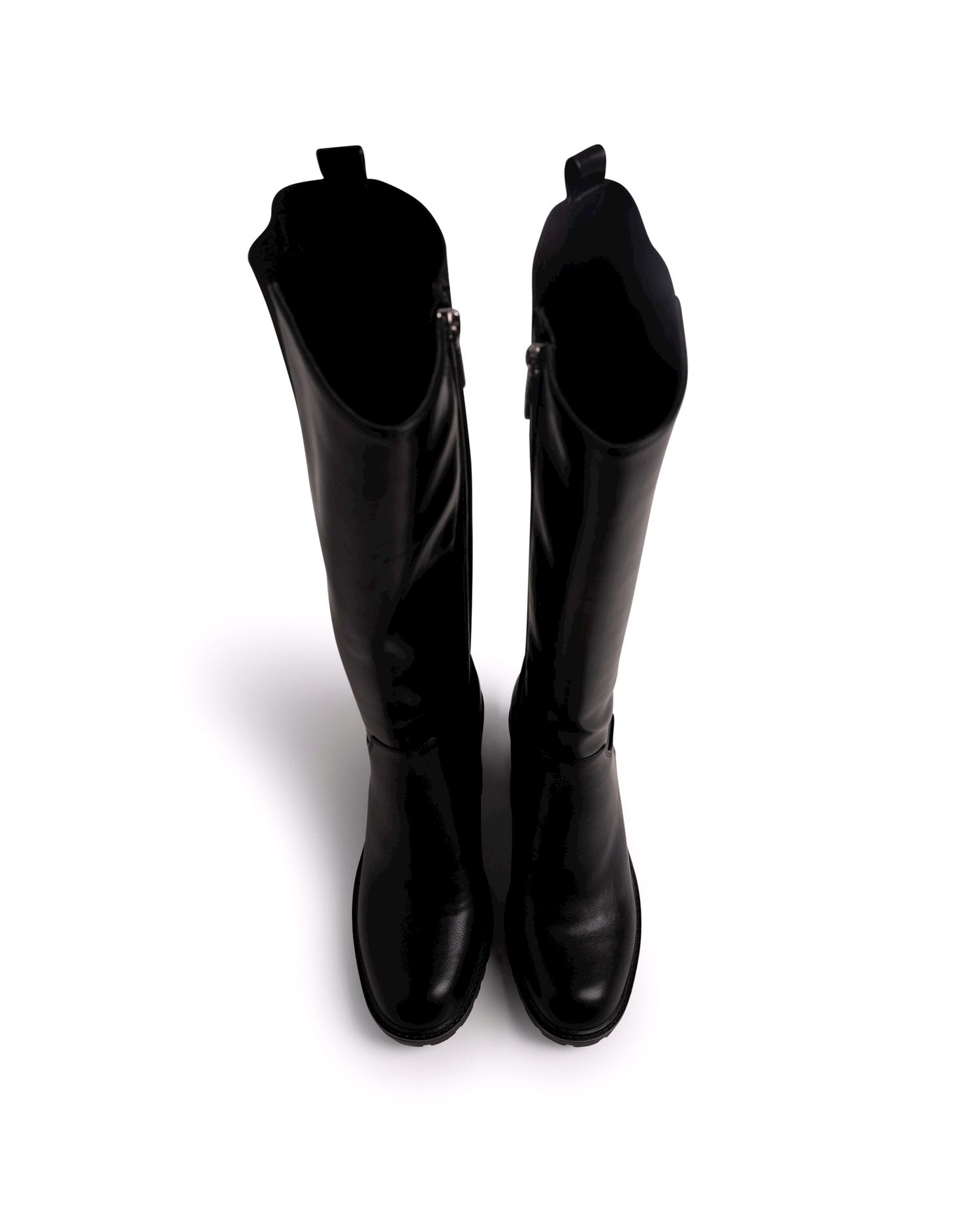 Botas básicas de mujer con tacón y hebilla en el lateral - Mustang - Negro mate Negro mate-3