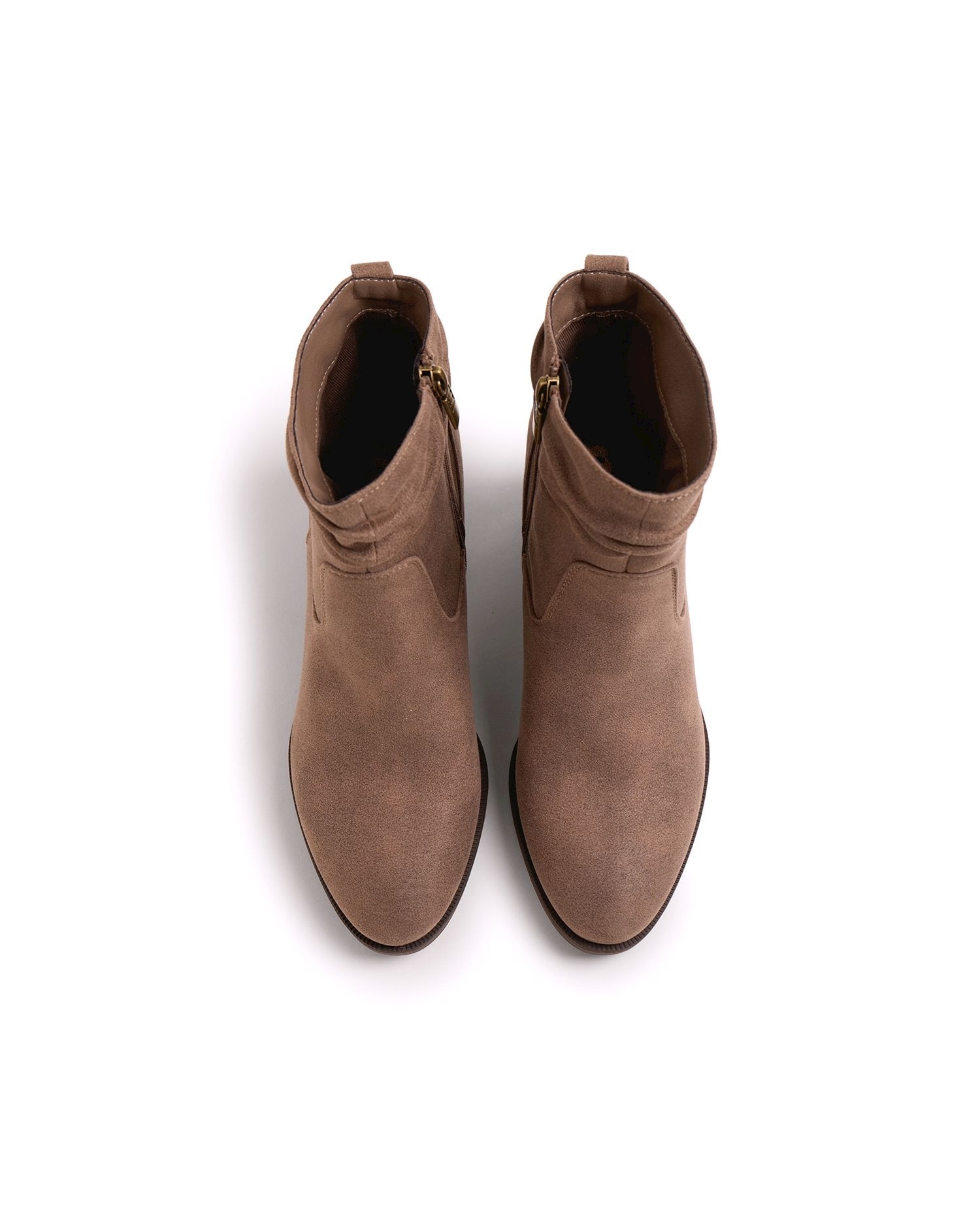 Imagen 3 de Botines básicos para mujer con caña arrugada - Topo Topo