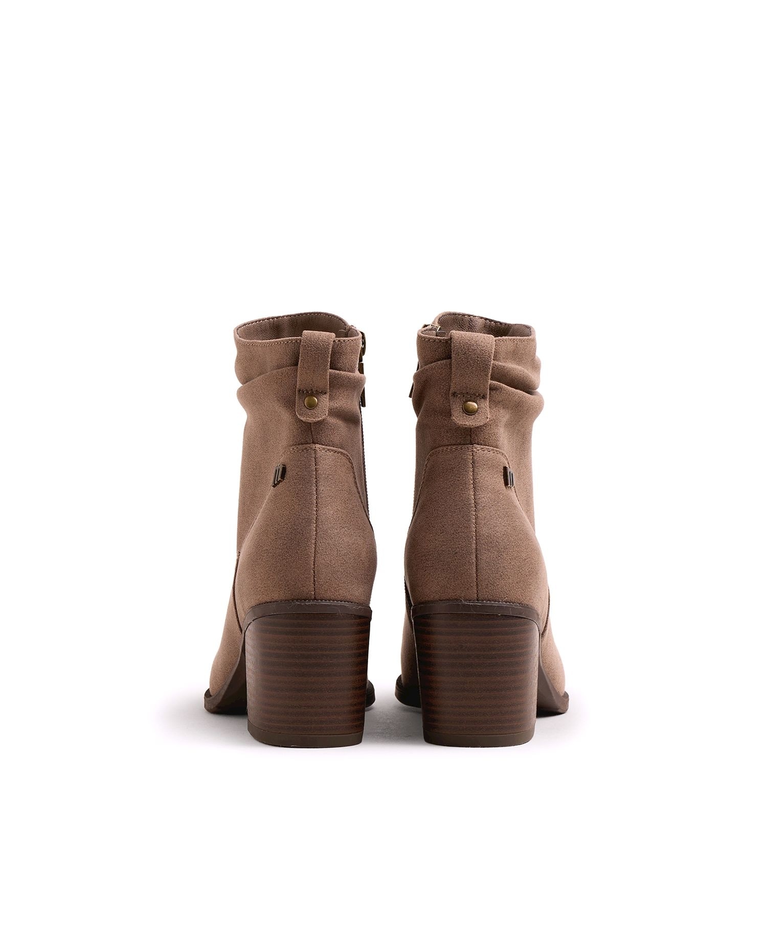 Imagen 2 de Botines básicos para mujer con caña arrugada - Topo Topo